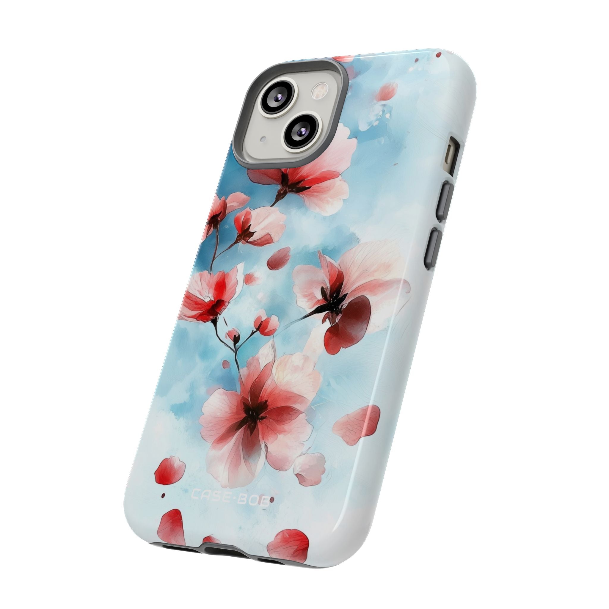 Pink Blossom Drift iPhone 14 Case - Tough