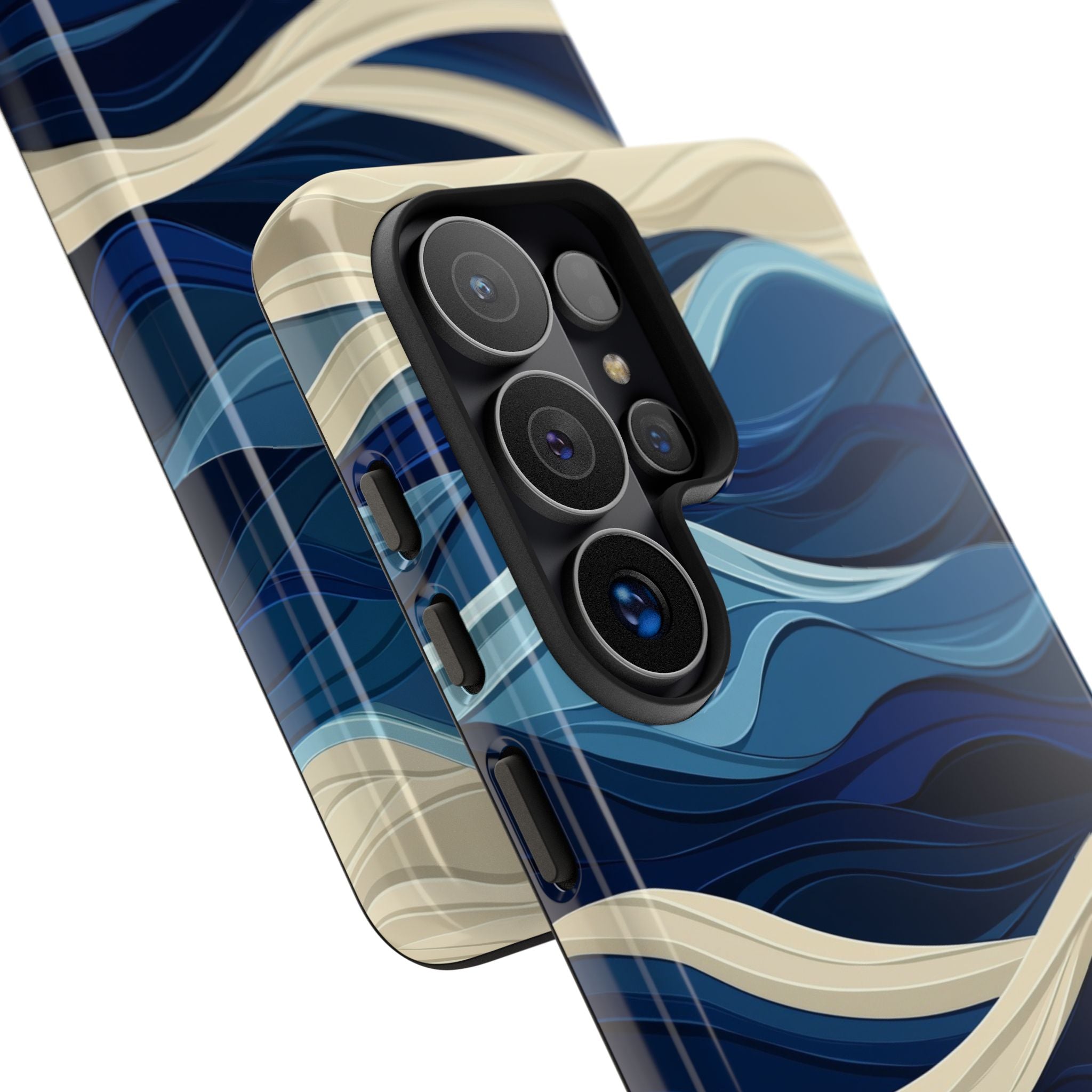 Cobalt Coast Layers · Coque de téléphone Tough pour Samsung