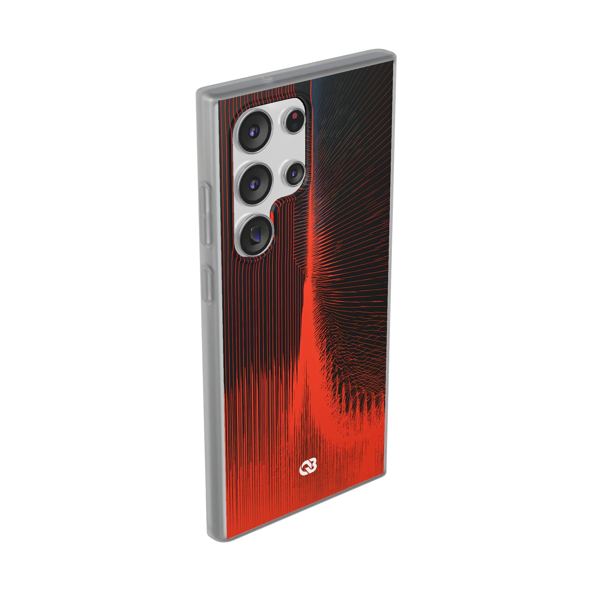 Red Lite Phone Case for Samsung - Crimson Frequency Pulse