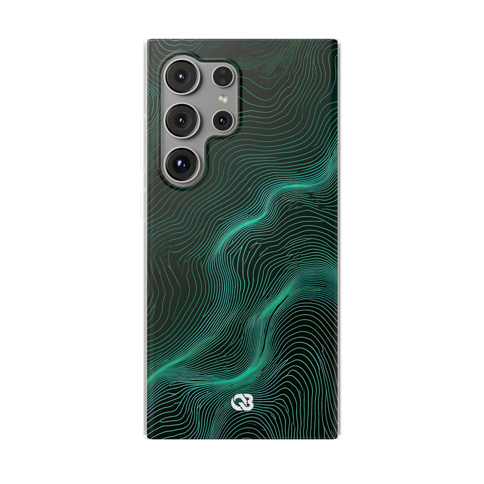 Teal Lite Phone Case for Samsung - Neon Jade Contour