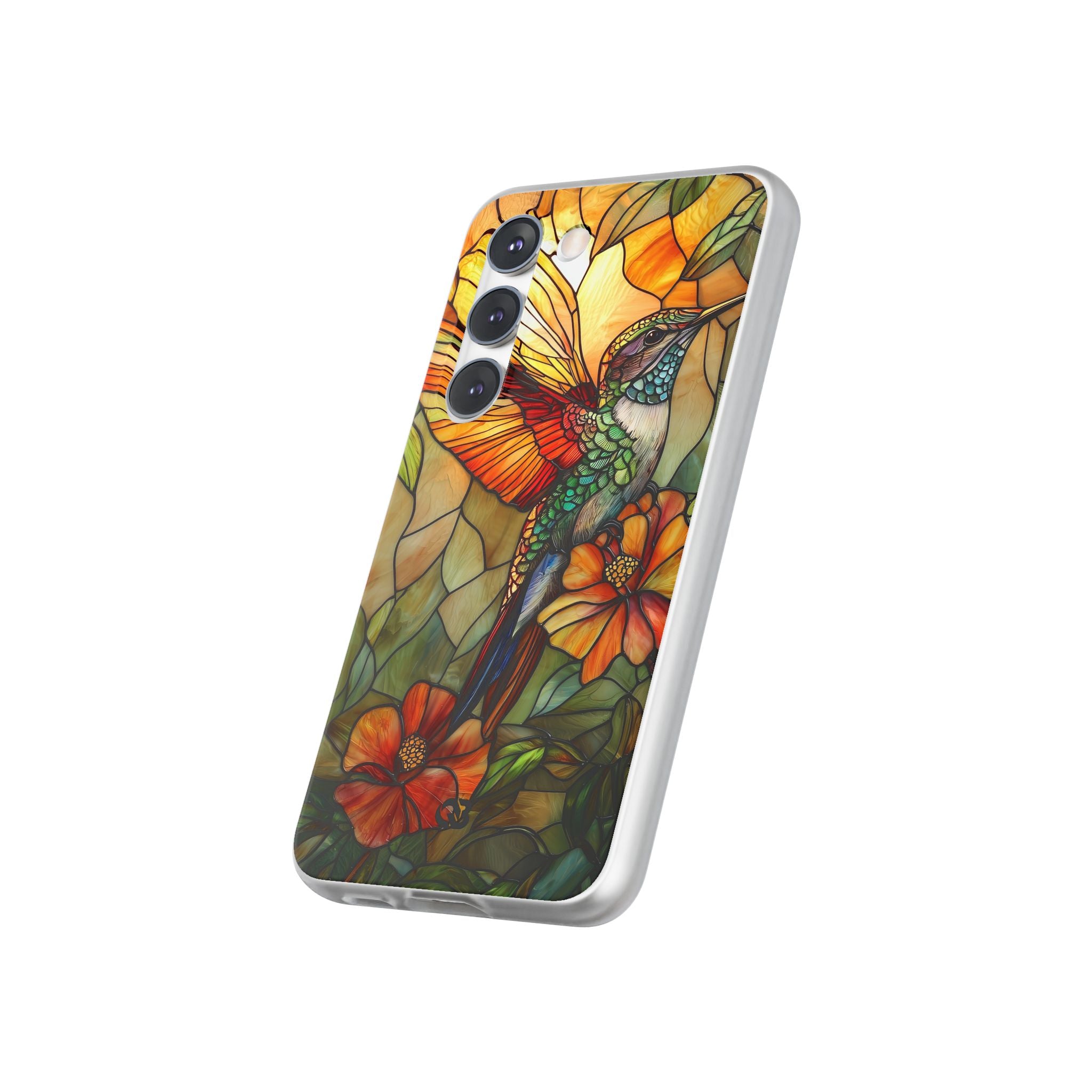 Amber Glass Hummingbird · Soft Custodia per Samsung
