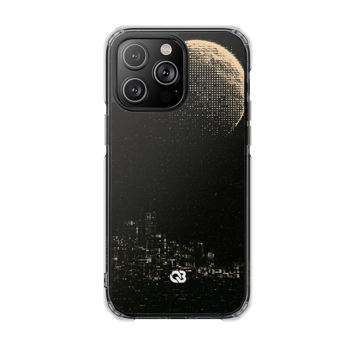 Lunar Metropolis Nocturne · Clear Impact Magnetic Phone Case for iPhone · Black