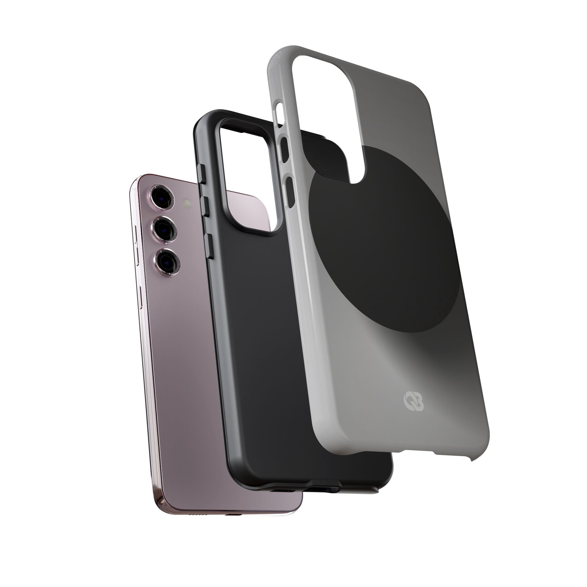 Grey Tough Phone Case for Samsung - Matte Onyx Sphere