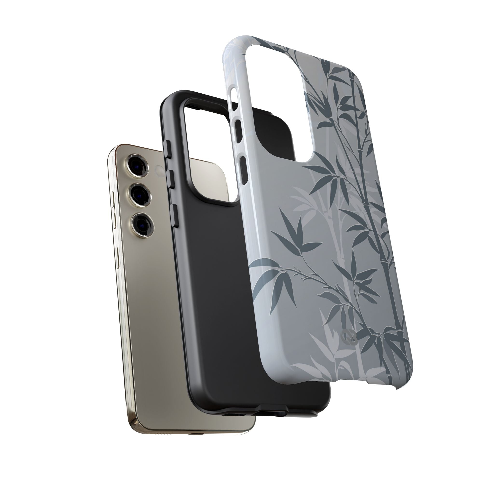 Blue Tough Phone Case for Samsung - Slate Bamboo Shadow