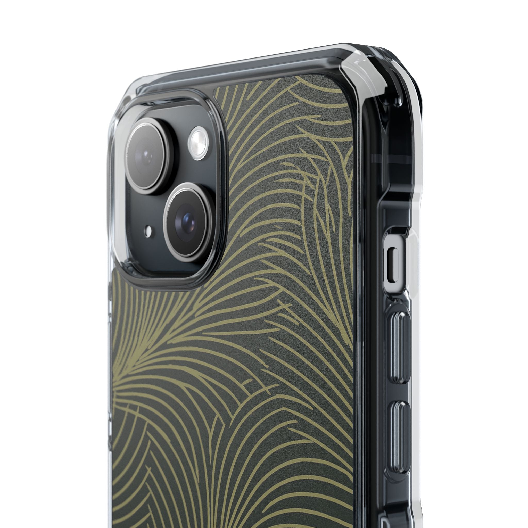 Green Impact MagSafe Phone Case for iPhone - Dark Olive Plume