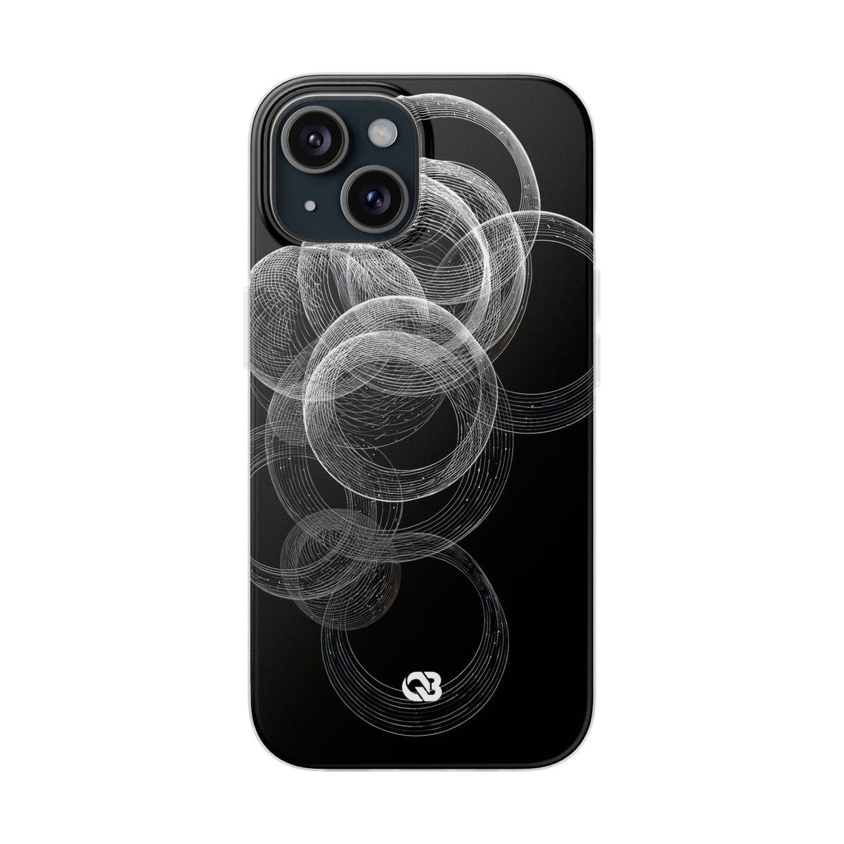 Black Lite Phone Case for iPhone - Kinetic Wireframe Orbit