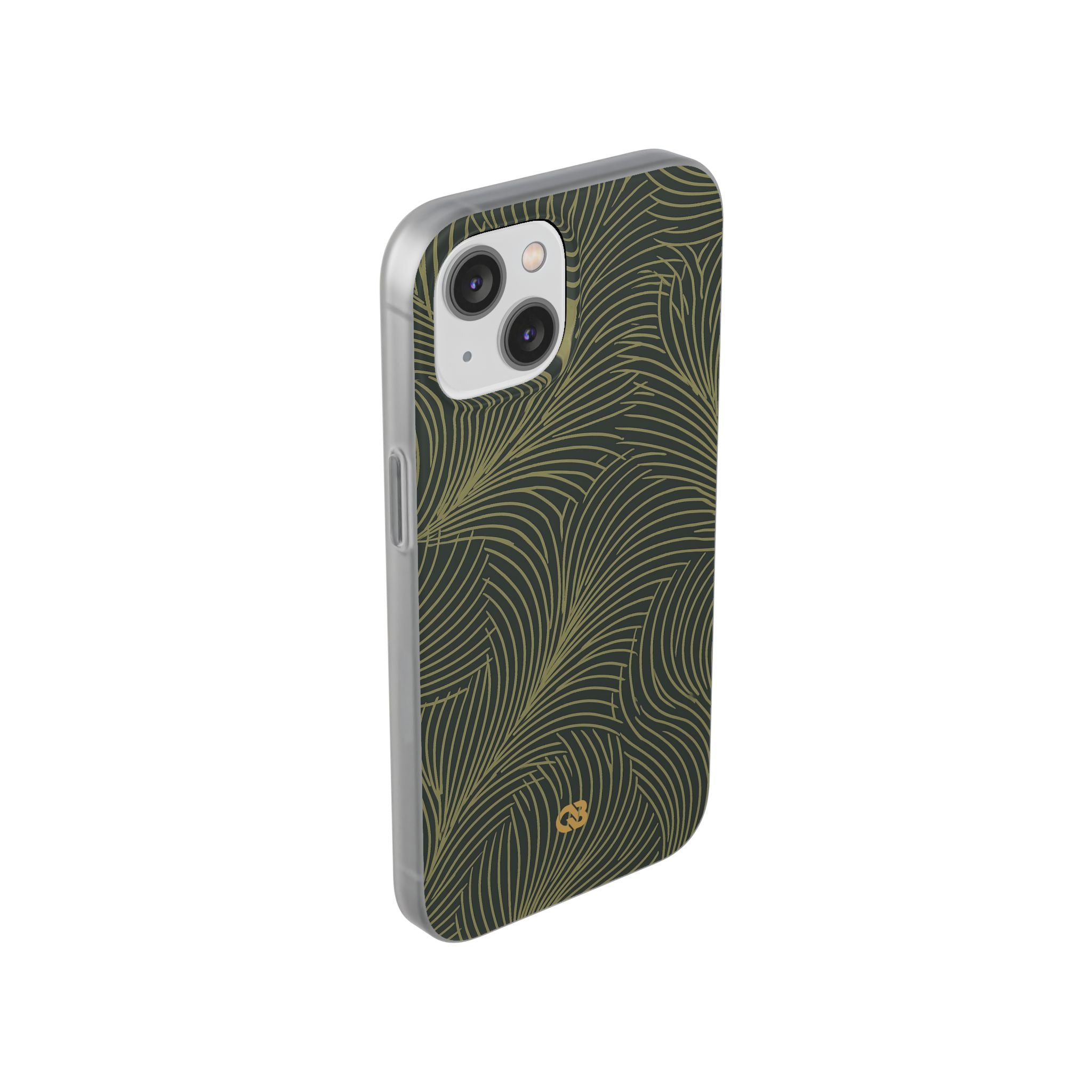 Green Lite Phone Case for iPhone - Dark Olive Plume