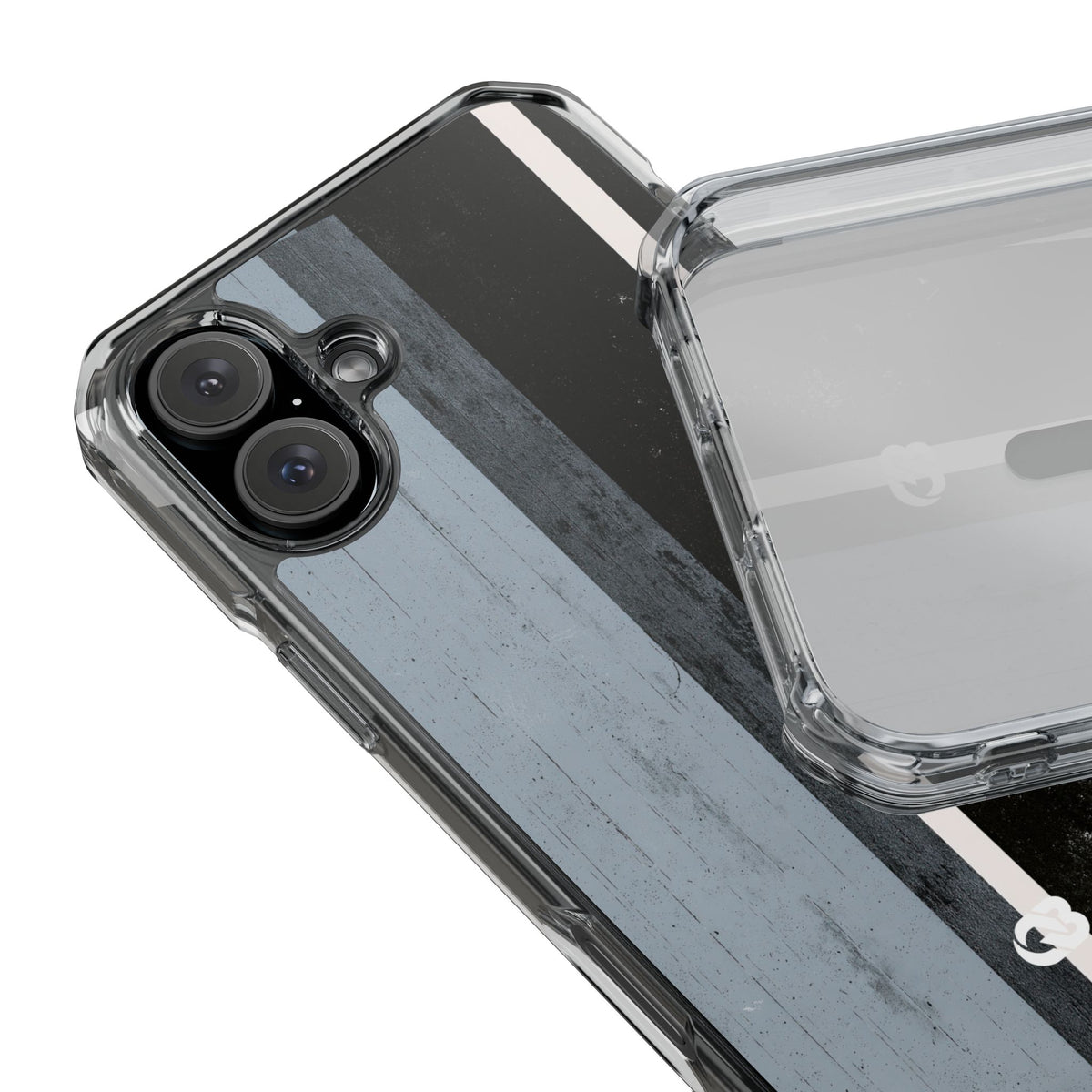 Grey Impact MagSafe Phone Case for iPhone - Industrial Concrete Void