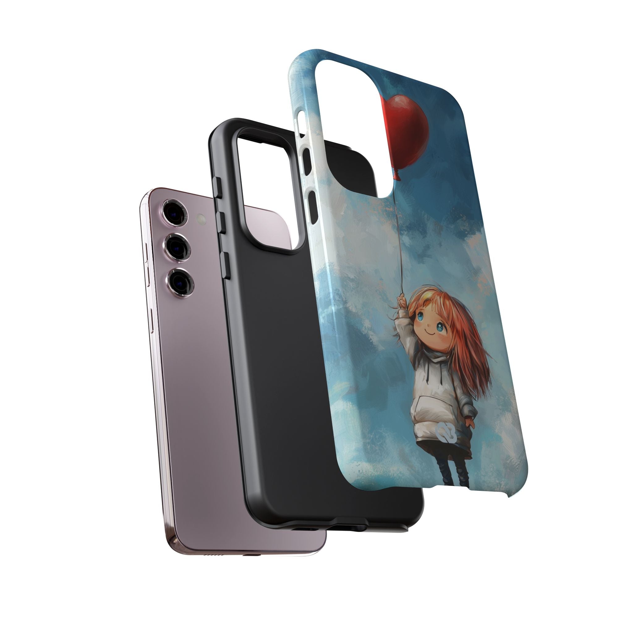 Crimson Heart Sky · Tough Phone Case for Samsung