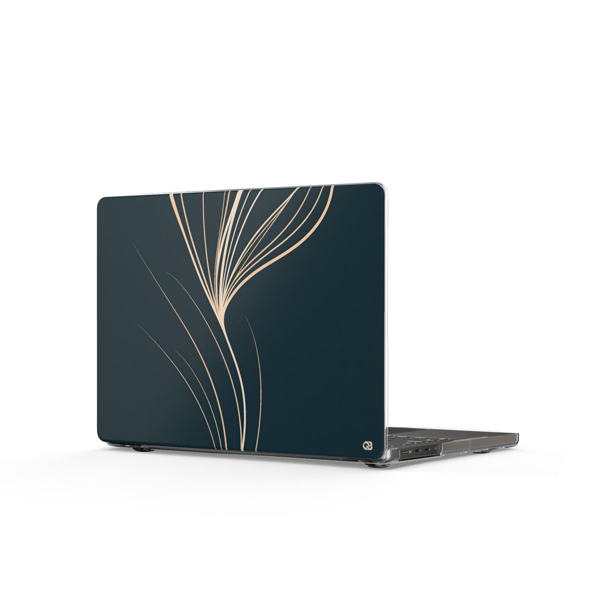 Botanical Contour · Clear Hard Case for MacBook · Teal