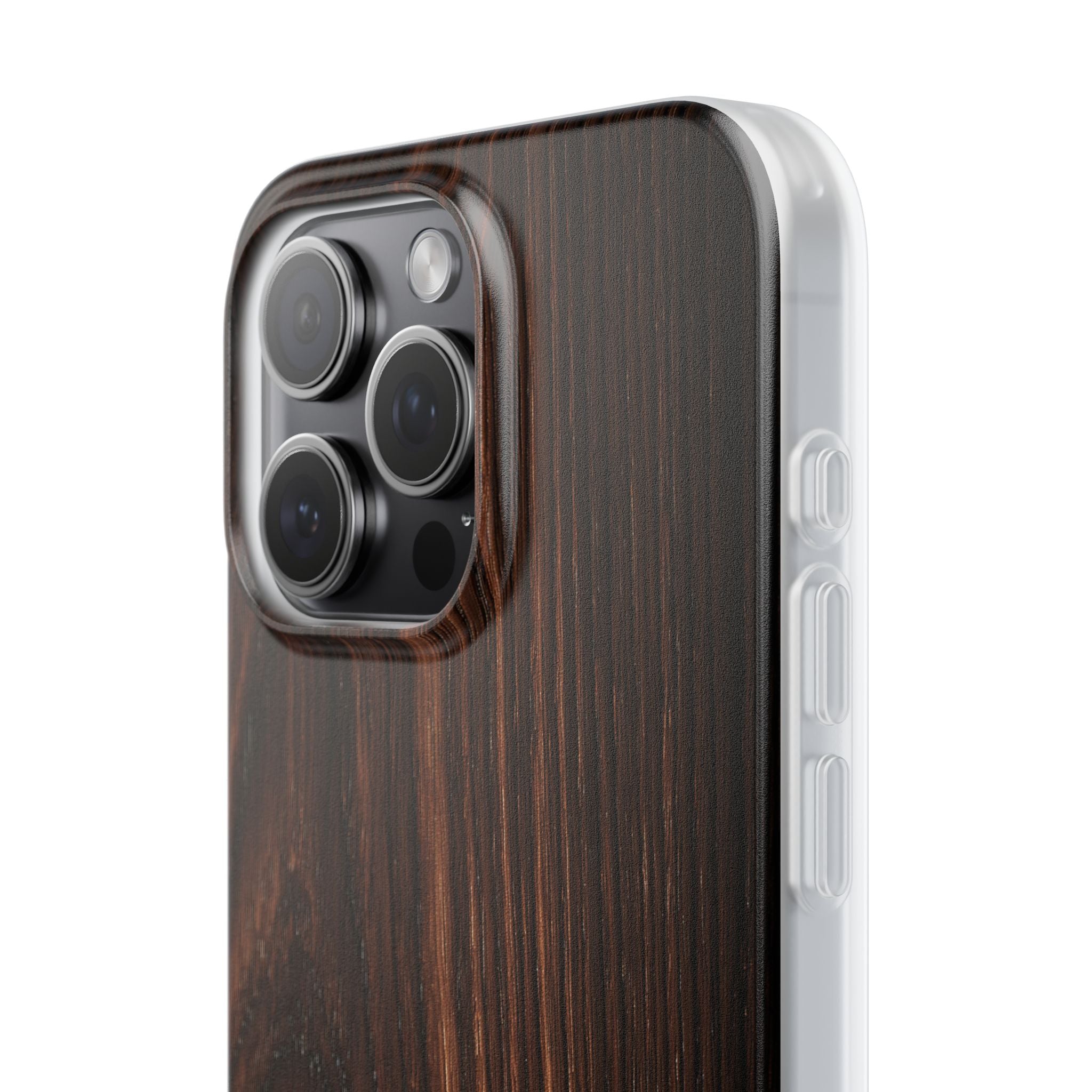 Brown Lite Phone Case for iPhone - Burnished Mahogany Grain
