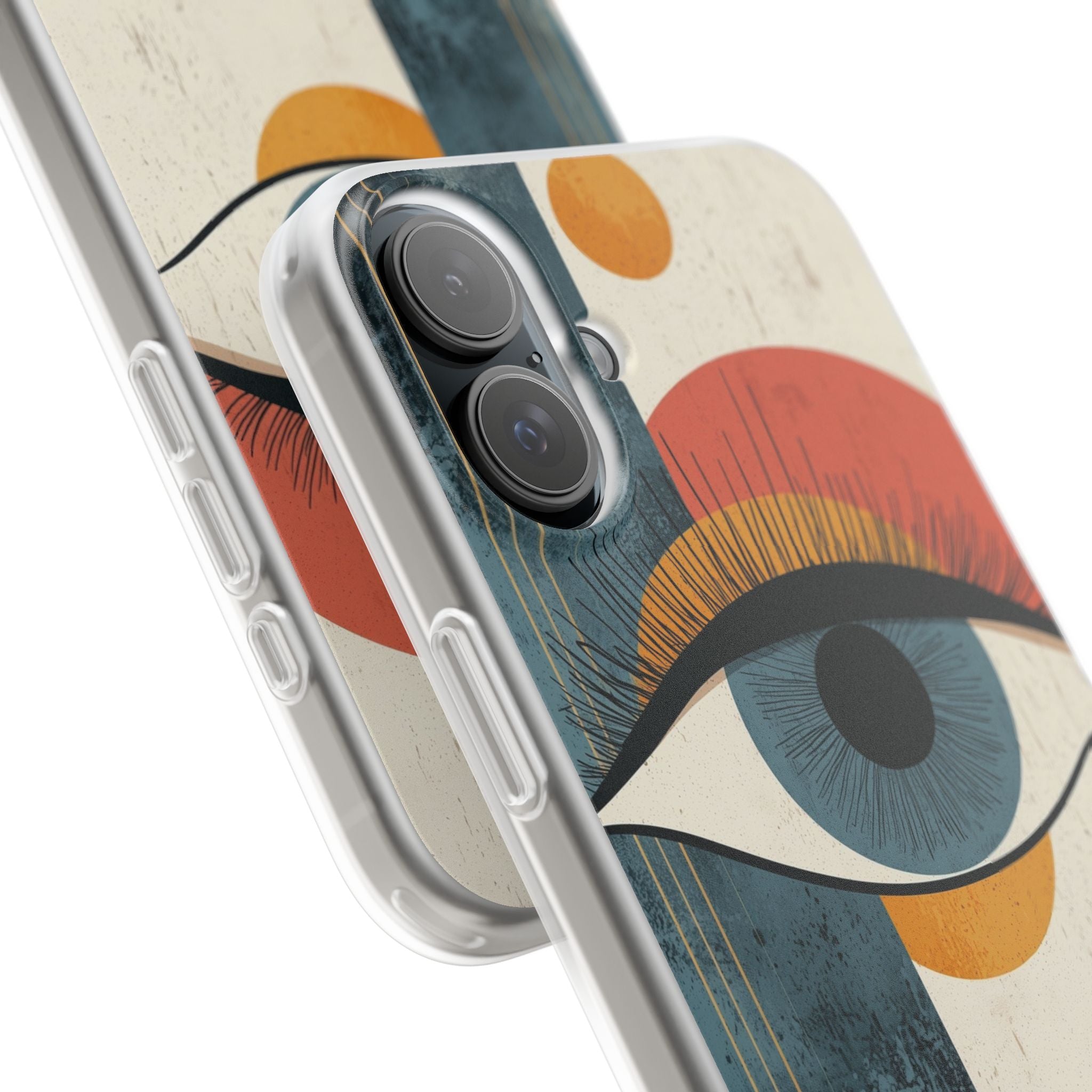 Distressed Azure Ocular · Soft Phone Case for iPhone