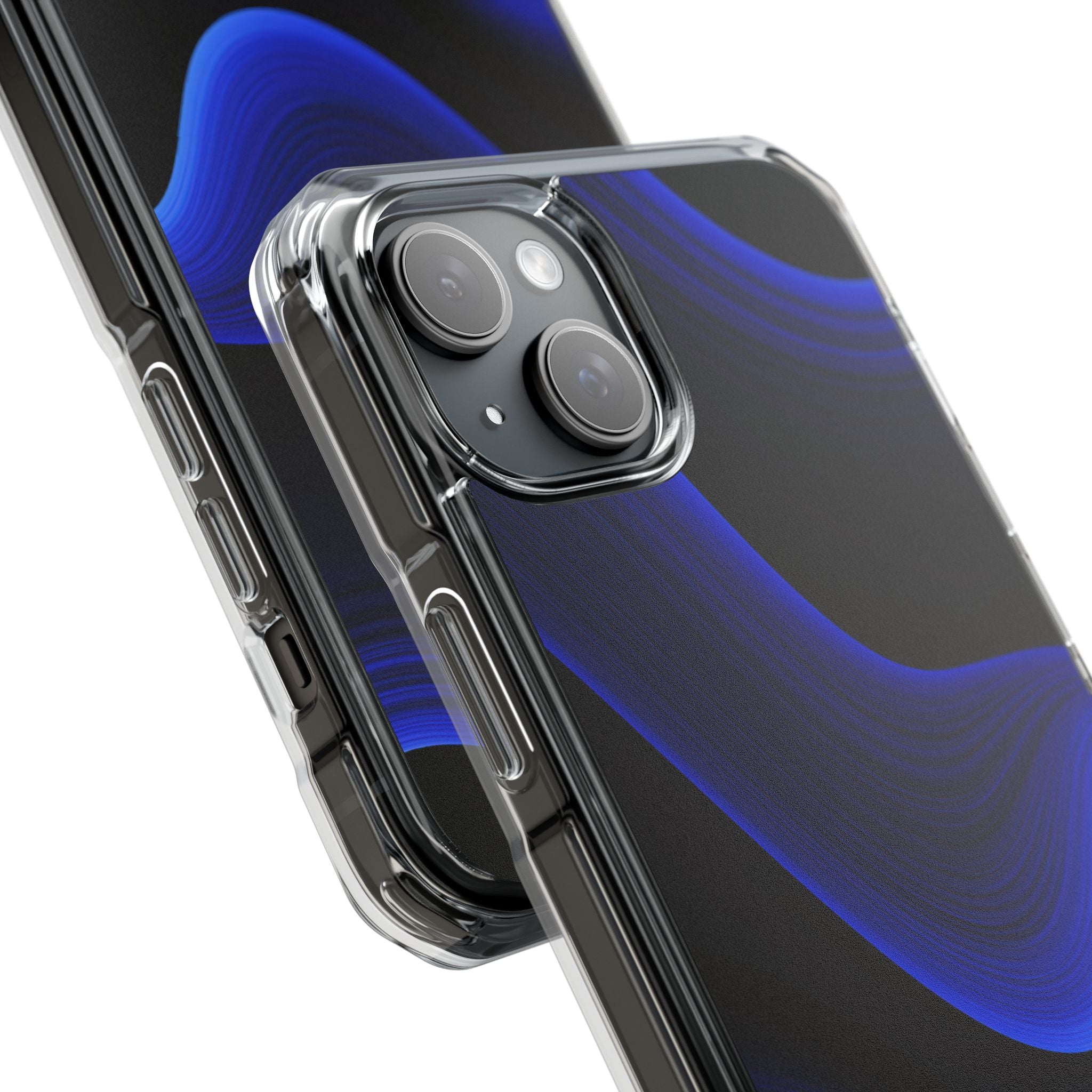 Blue Impact MagSafe Phone Case for iPhone - Electric Cobalt Flow