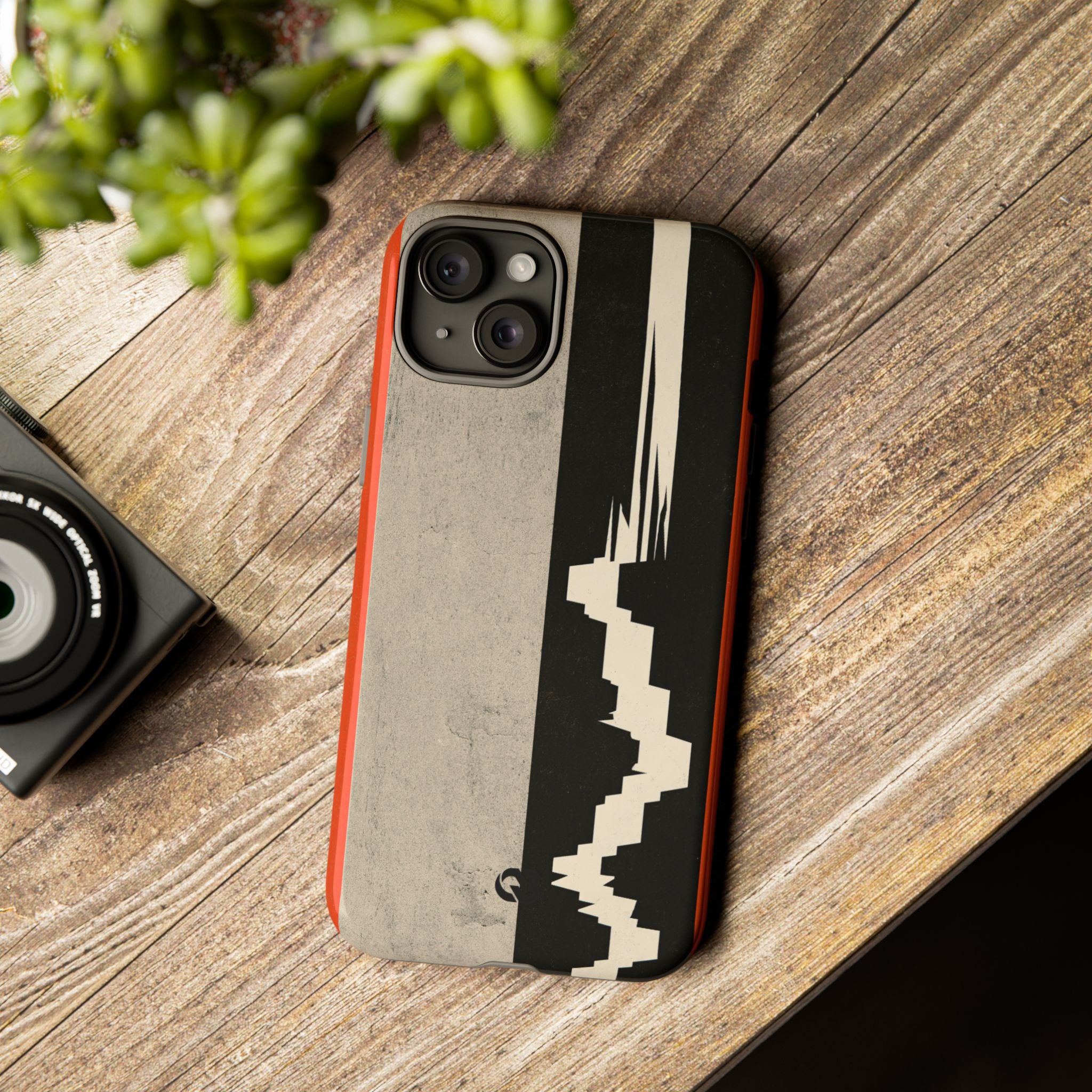 Orange Tough Phone Case for iPhone - Orange Monolith Rift