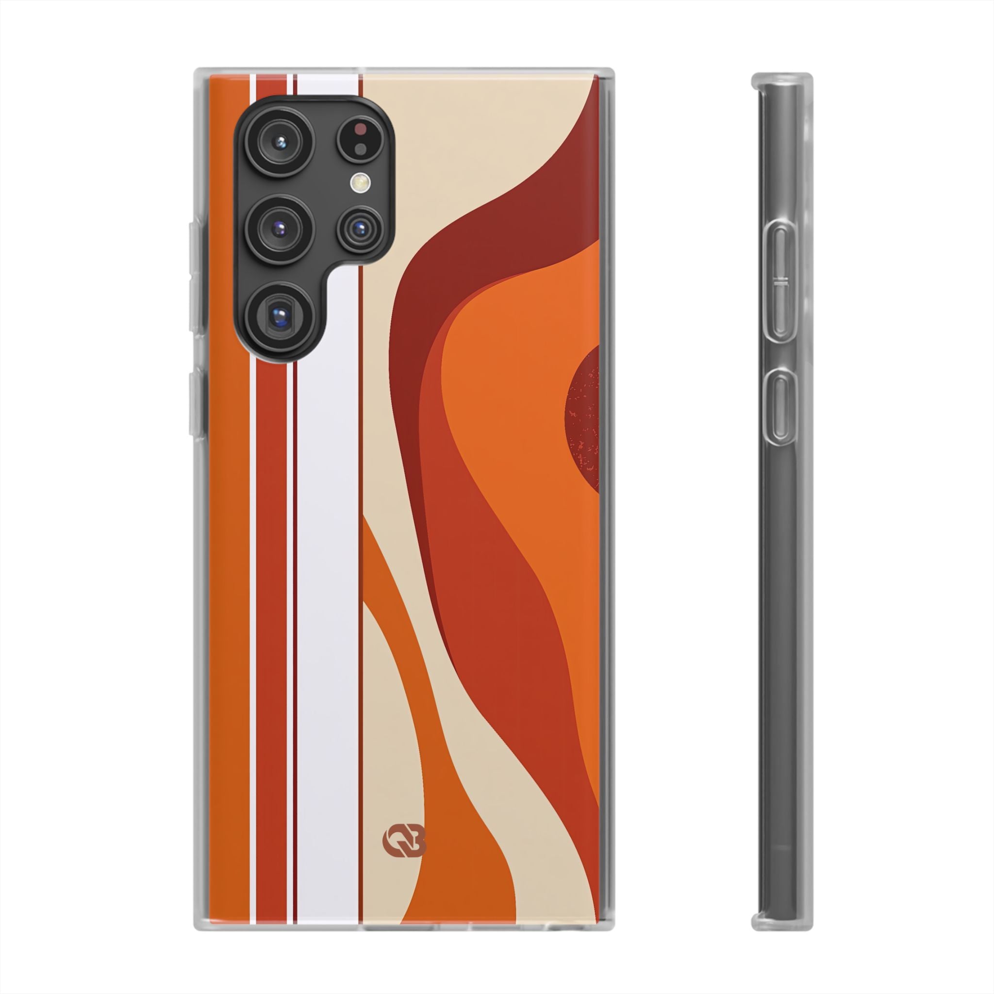 Orange Lite Phone Case for Samsung - Terracotta Metro Line