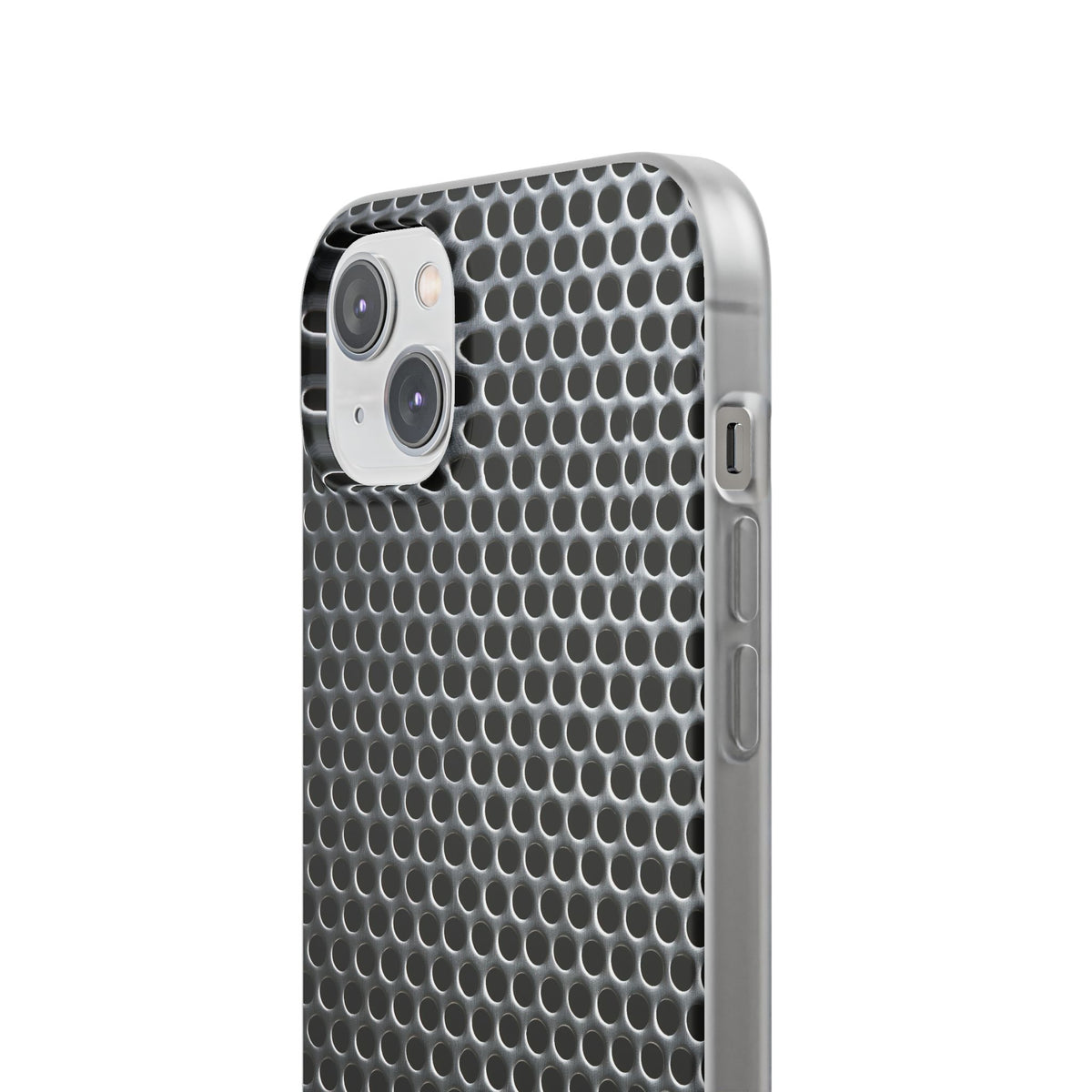 Silver Lite Phone Case for iPhone - Brutalist Steel Mesh