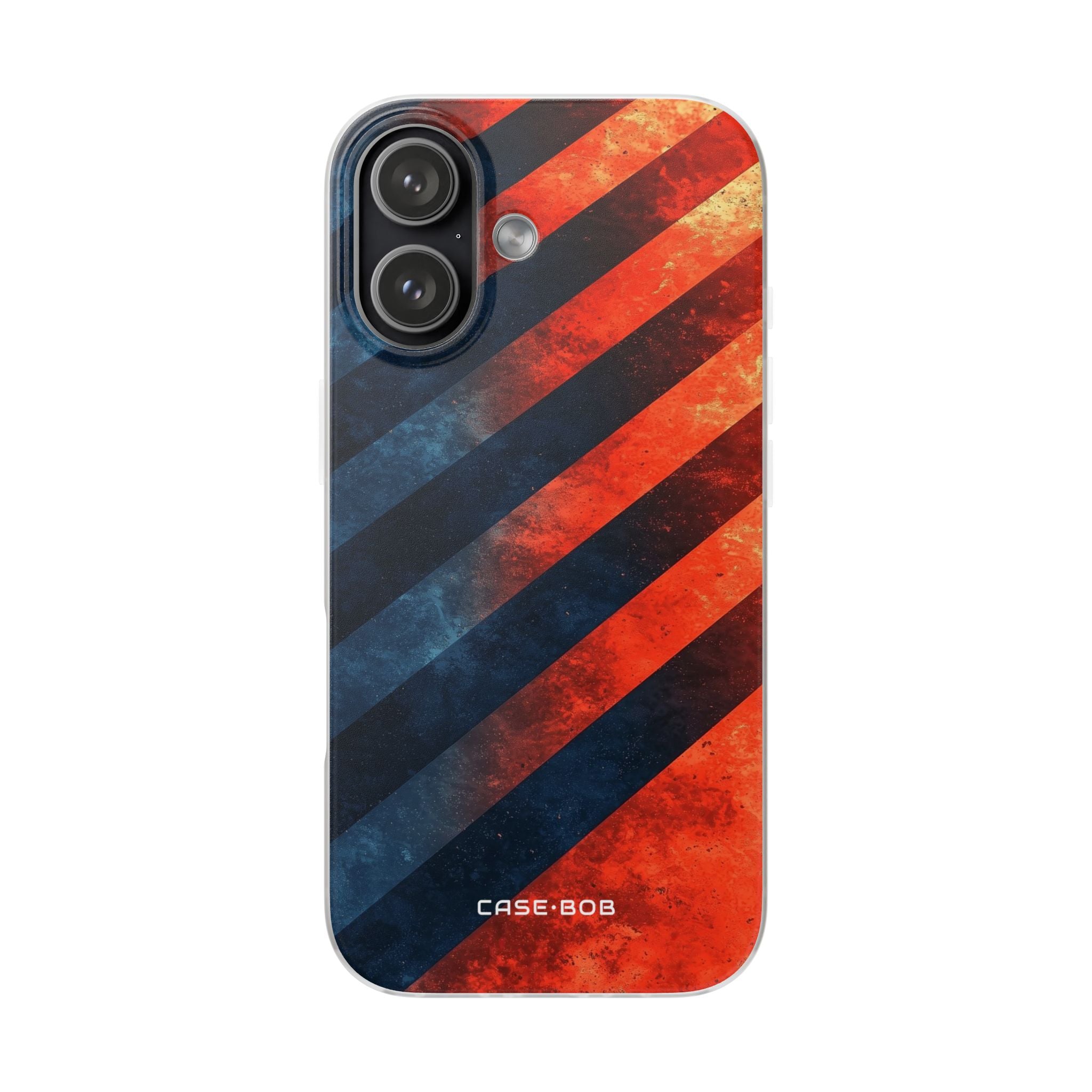 Diagonal Stripes Blaze iPhone 17 Case - Soft - CASE•BOB