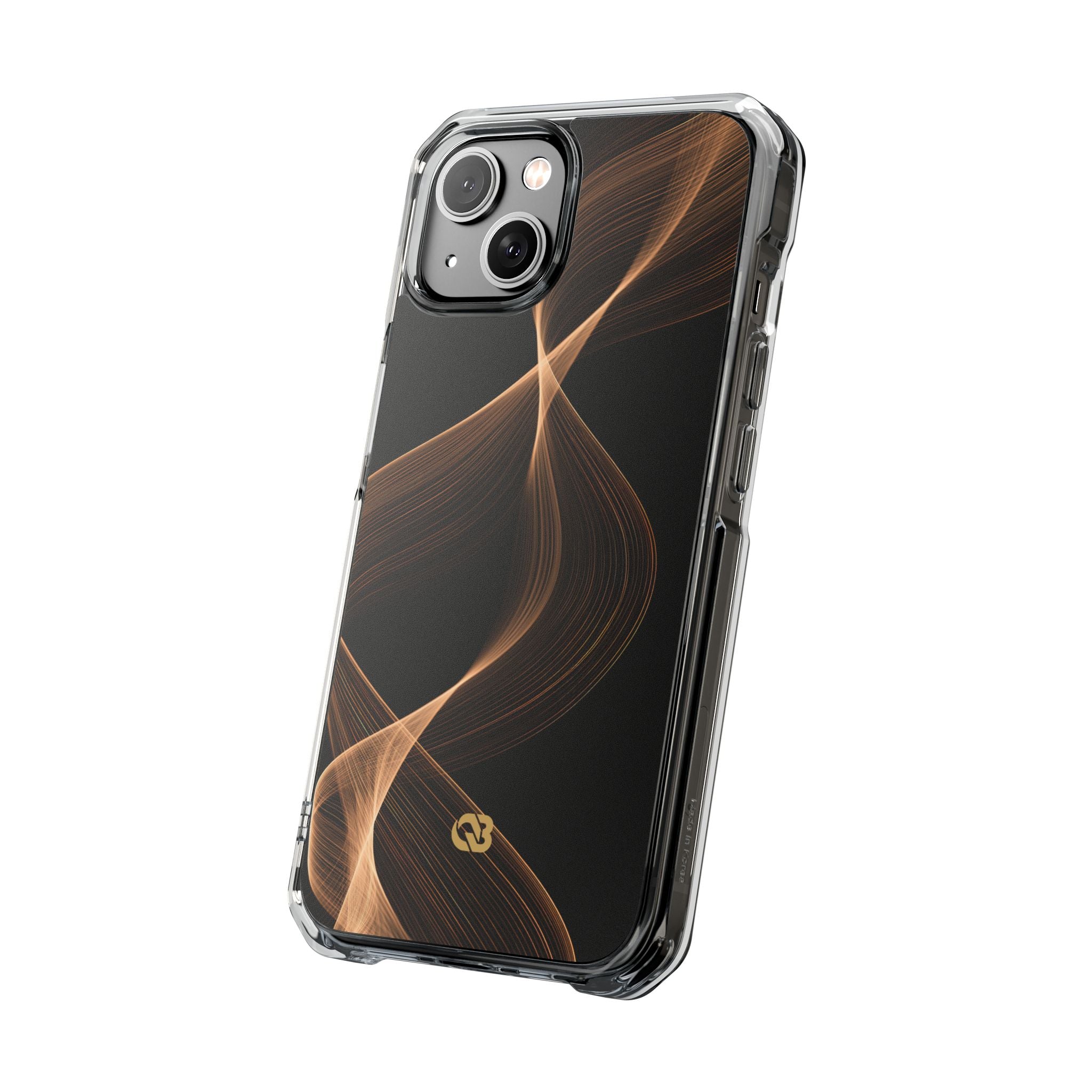 Brown Impact MagSafe Phone Case for iPhone - Copper Silk Wave