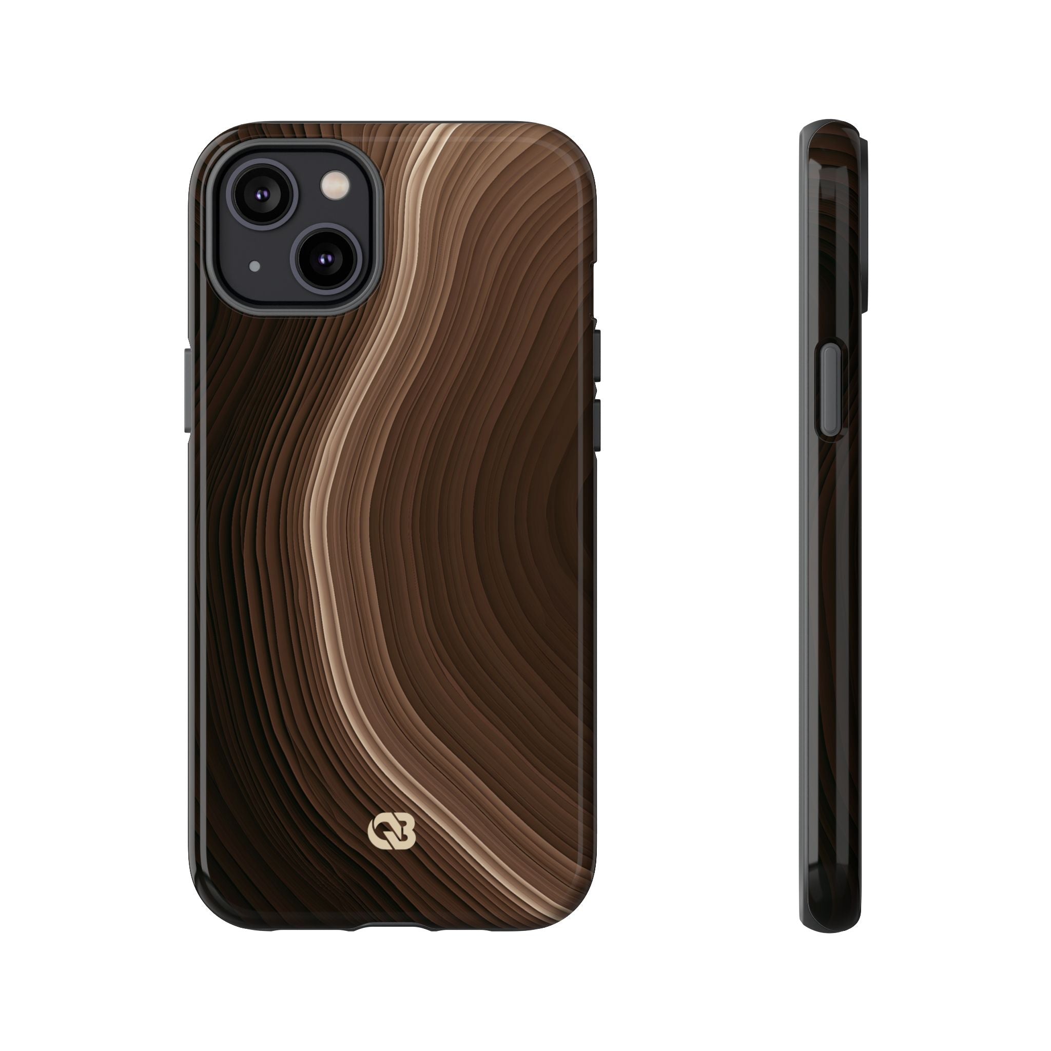 Brown Tough Phone Case for iPhone - Bronzed Canyon Relief