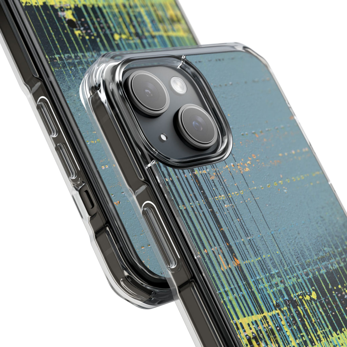 Acid Raster Circuit · Clear Impact Magnetic Phone Case for iPhone · Teal