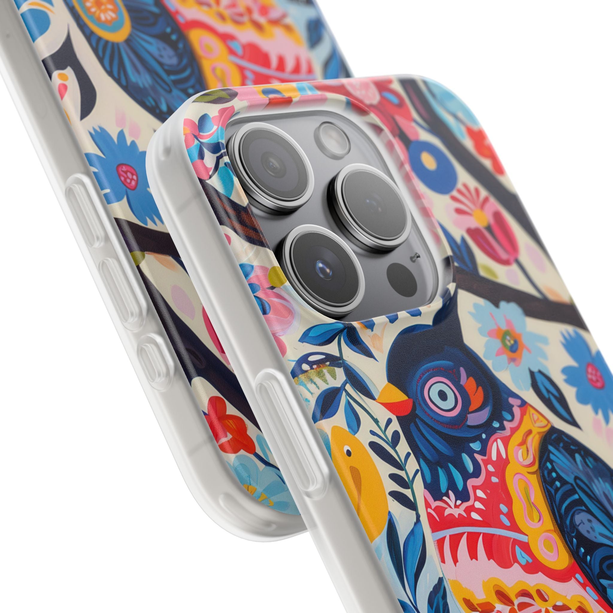 Owl Bloom iPhone 15 Pro Case - Soft
