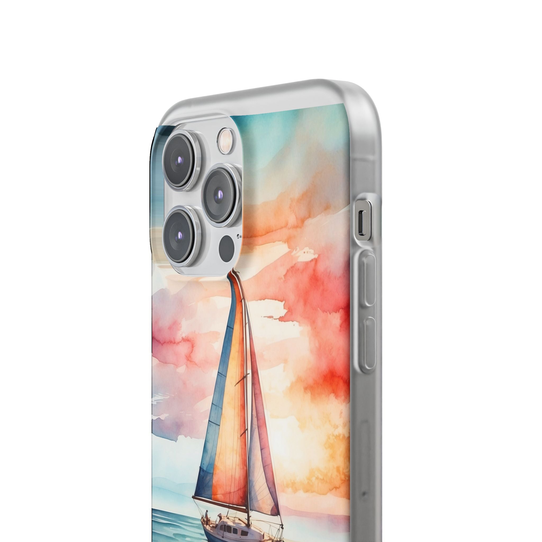 Crimson Horizon Sail · Soft Hoesje voor iPhone