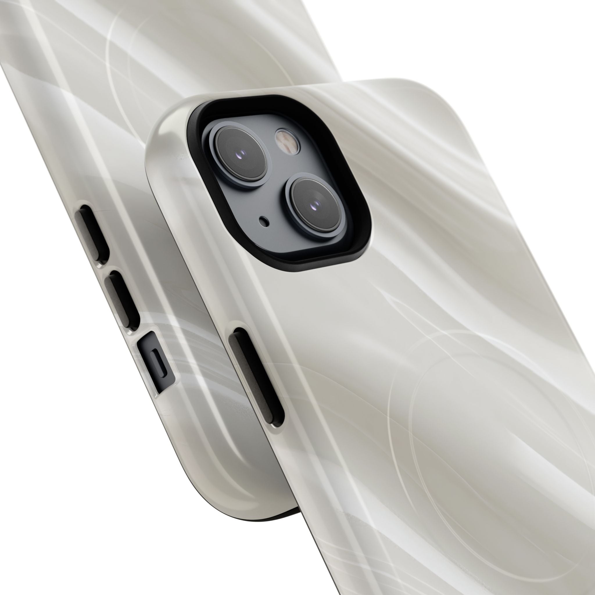 White Tough 2.0 Magsafe Phone Case for iPhone - Polished Ivory Wave