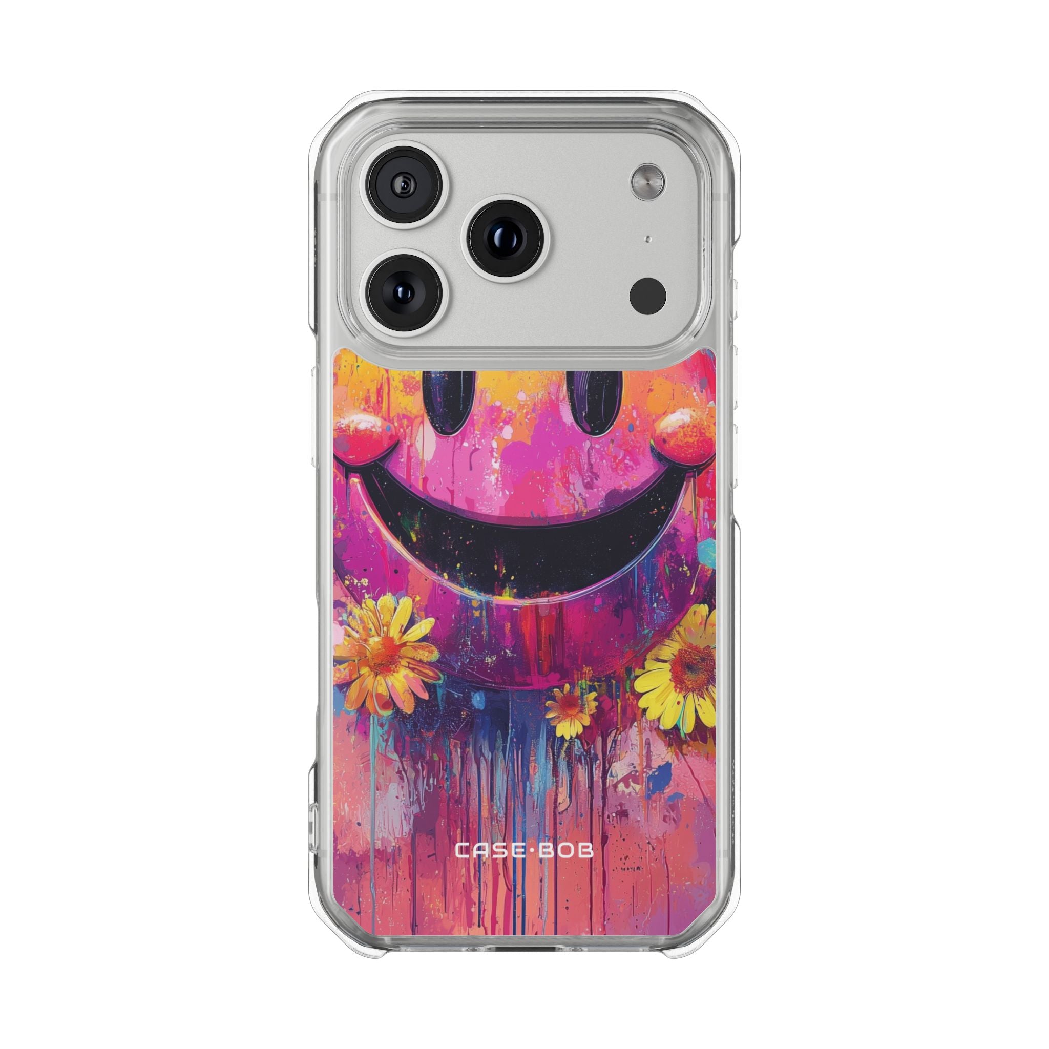 Smiley Bloom Drip iPhone 17 Pro Case - Impact