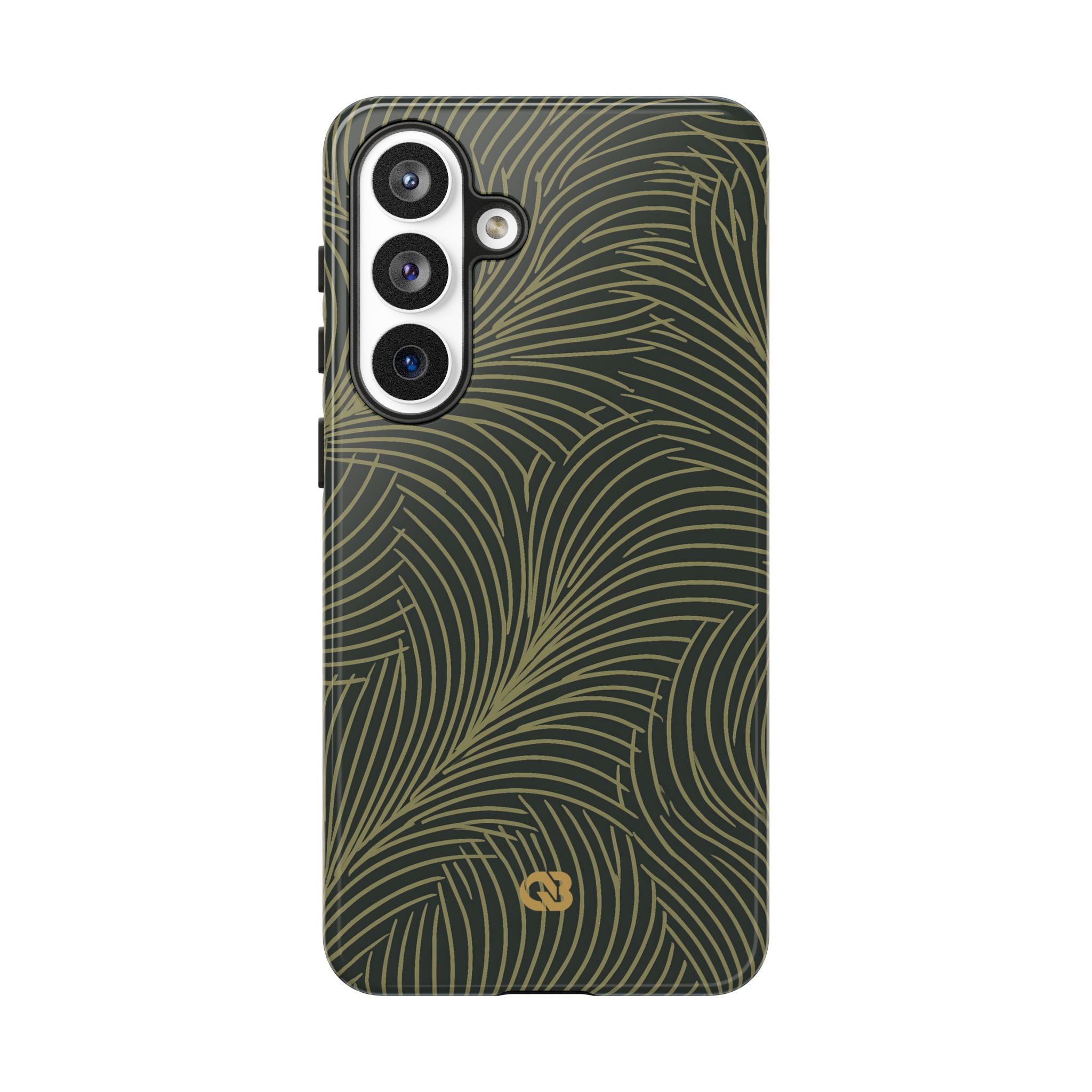 Green Tough Phone Case for Samsung - Dark Olive Plume