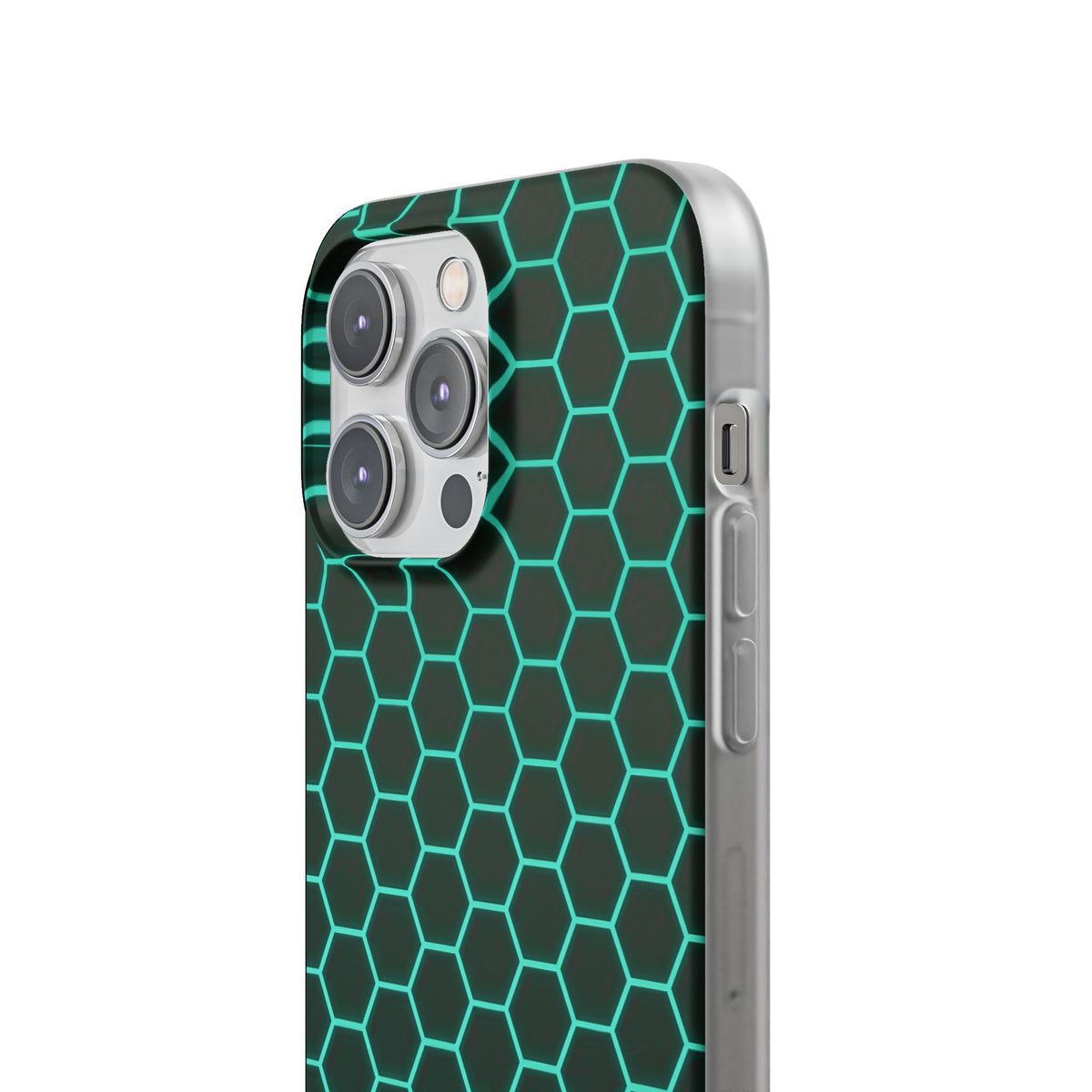Neon Hex Spectrum · Lite Phone Case for iPhone · Teal