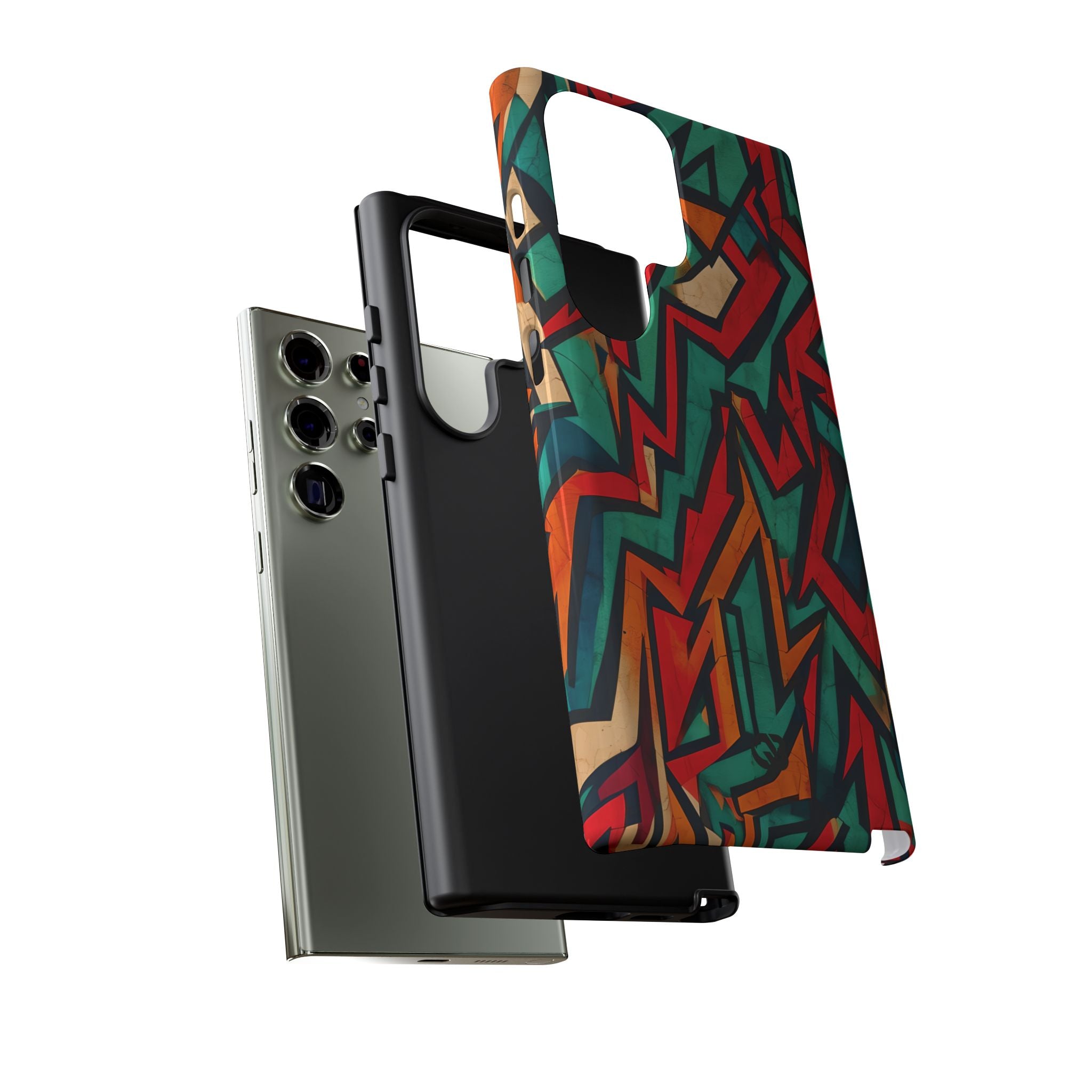 Jagged Teal Static · Tough Phone Case for Samsung