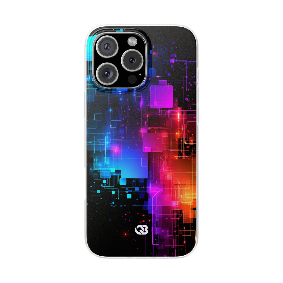 Spectral Circuit Grid · Lite Phone Case for iPhone · Black