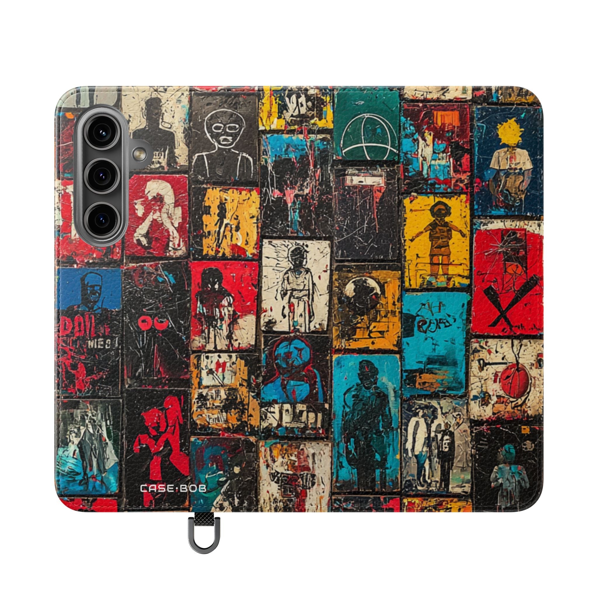 Portrait Grid Crimson - Samsung S24 Case - Wallet