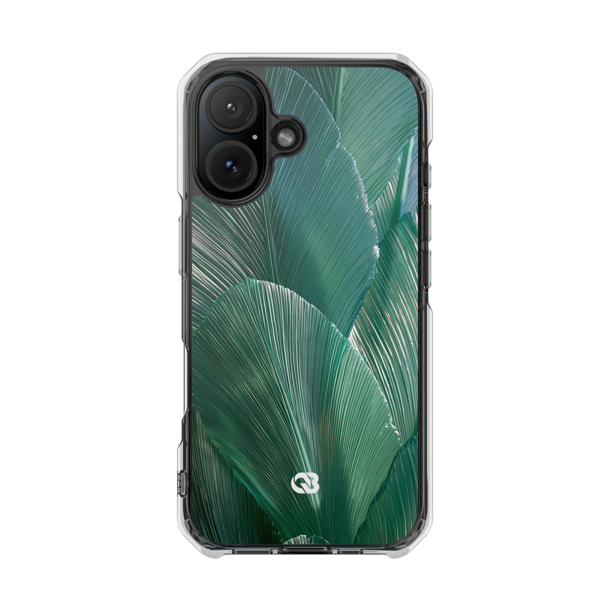 Translucent Fan Palm · Clear Impact Magnetic Phone Case for iPhone · Teal