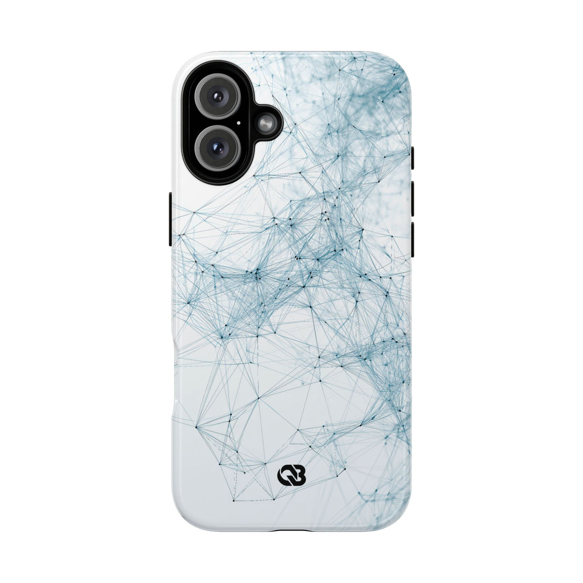 Blue Tough Phone Case for iPhone - Glacial Neural Web
