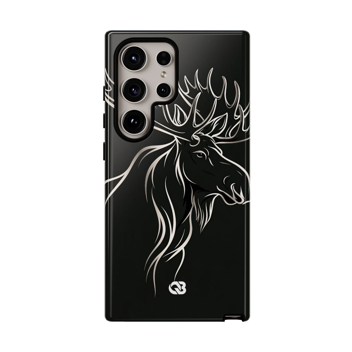 Nordic Moose Contour · Tough Phone Case for Samsung · Black