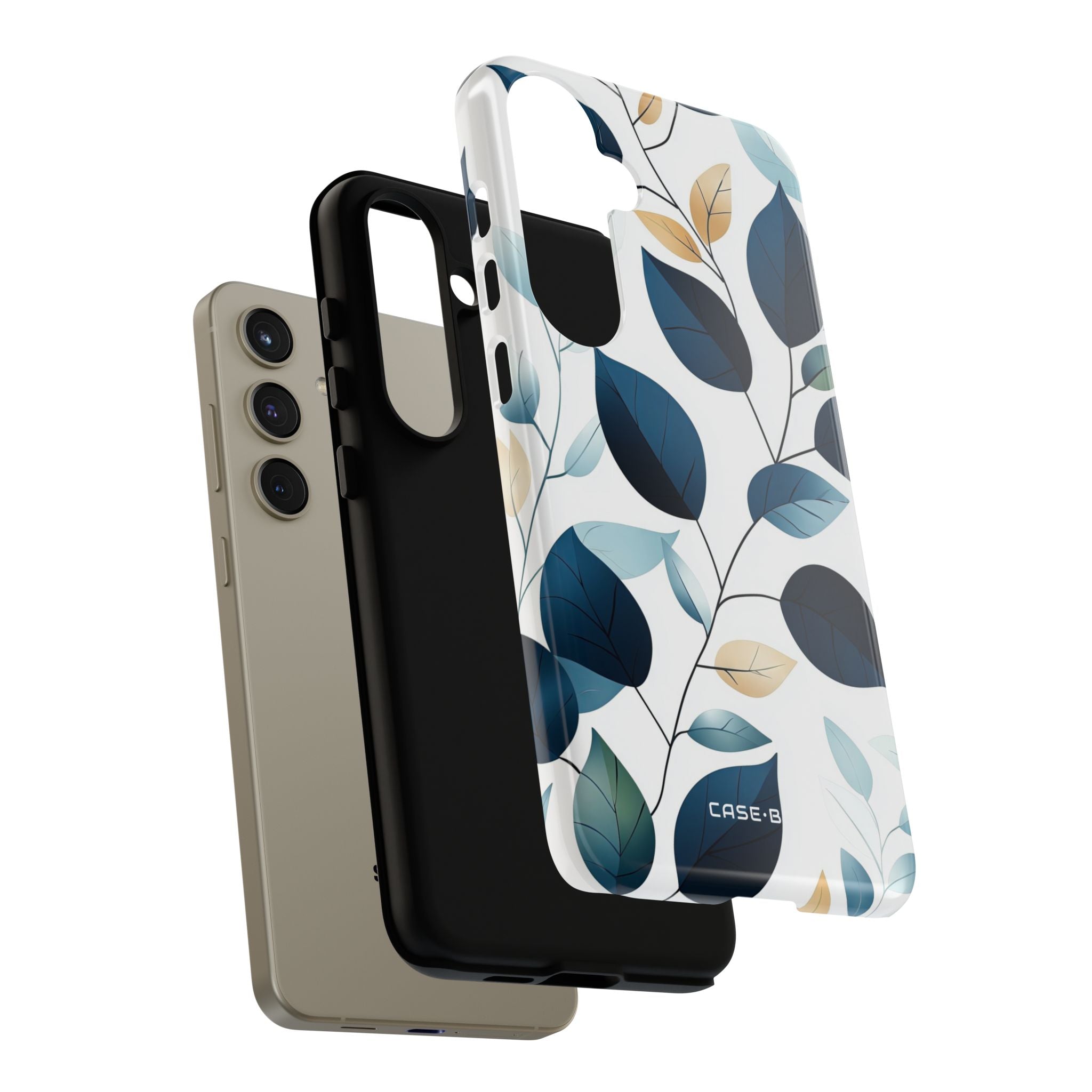 Navy Leaf Veins Samsung S24 Plus Case - Tough