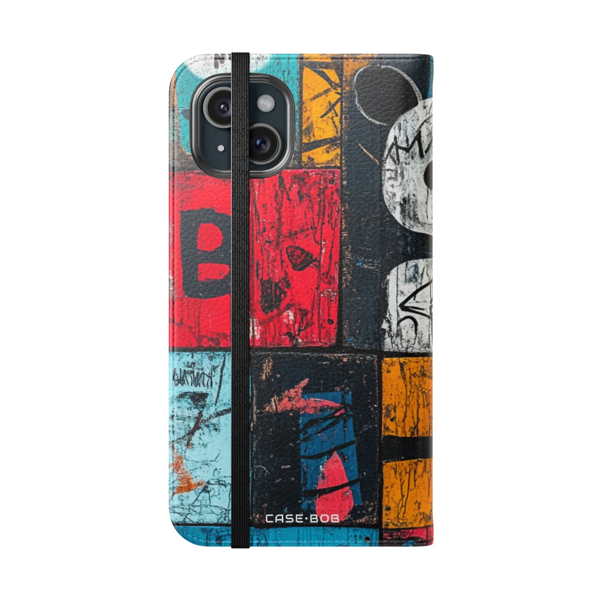 White Orb Graffiti - iPhone 15 Plus Case - Wallet