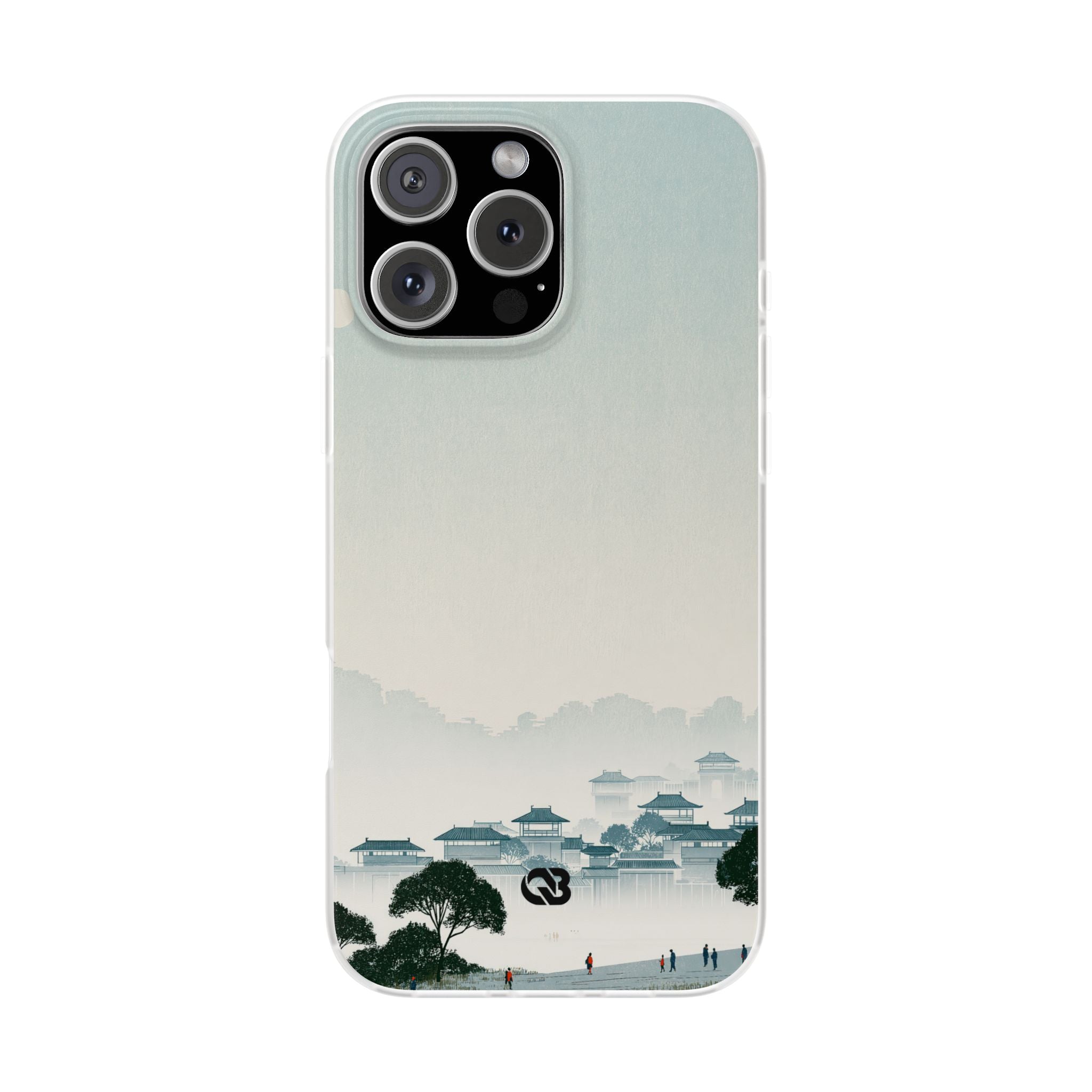 Blue Lite Phone Case for iPhone - Mist Valley Pagoda