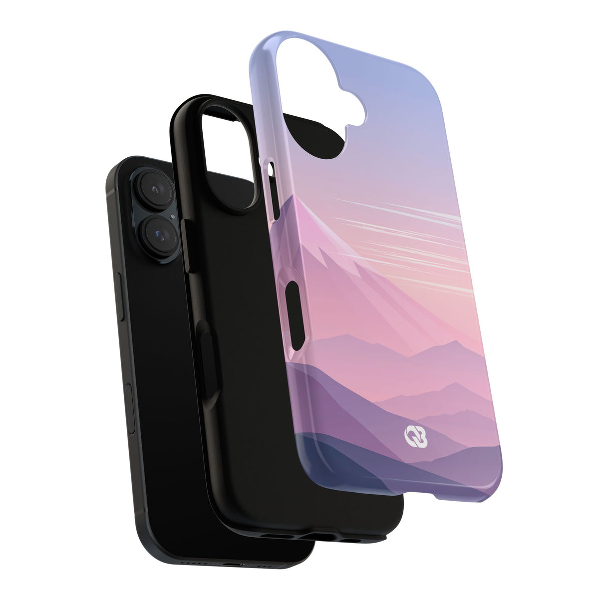Purple Tough Phone Case for iPhone - Lavender Alpine Dawn