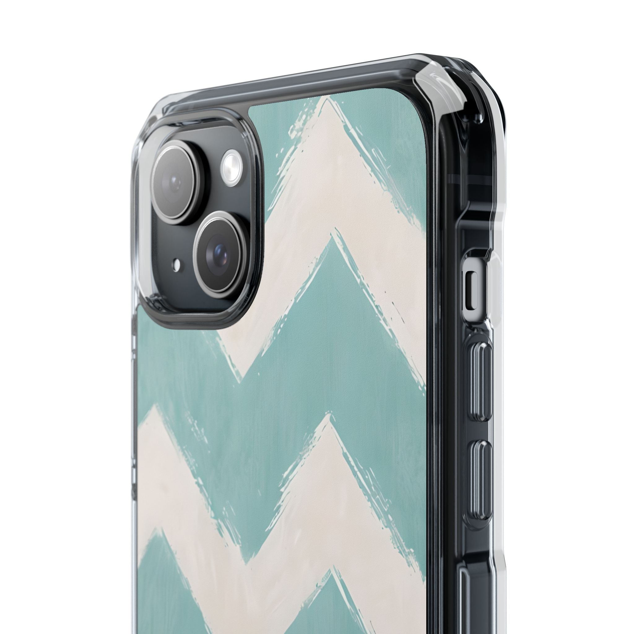 Teal Painted Chevron · Custodia Impact per iPhone · Magsafe