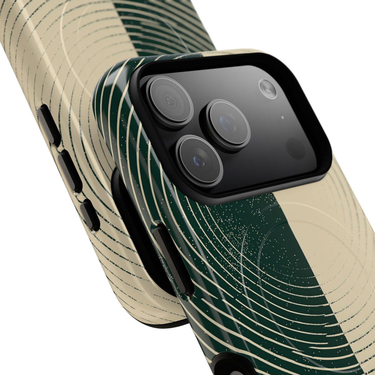 Green Tough 2.0 Magsafe Phone Case for iPhone - Evergreen Split Grain