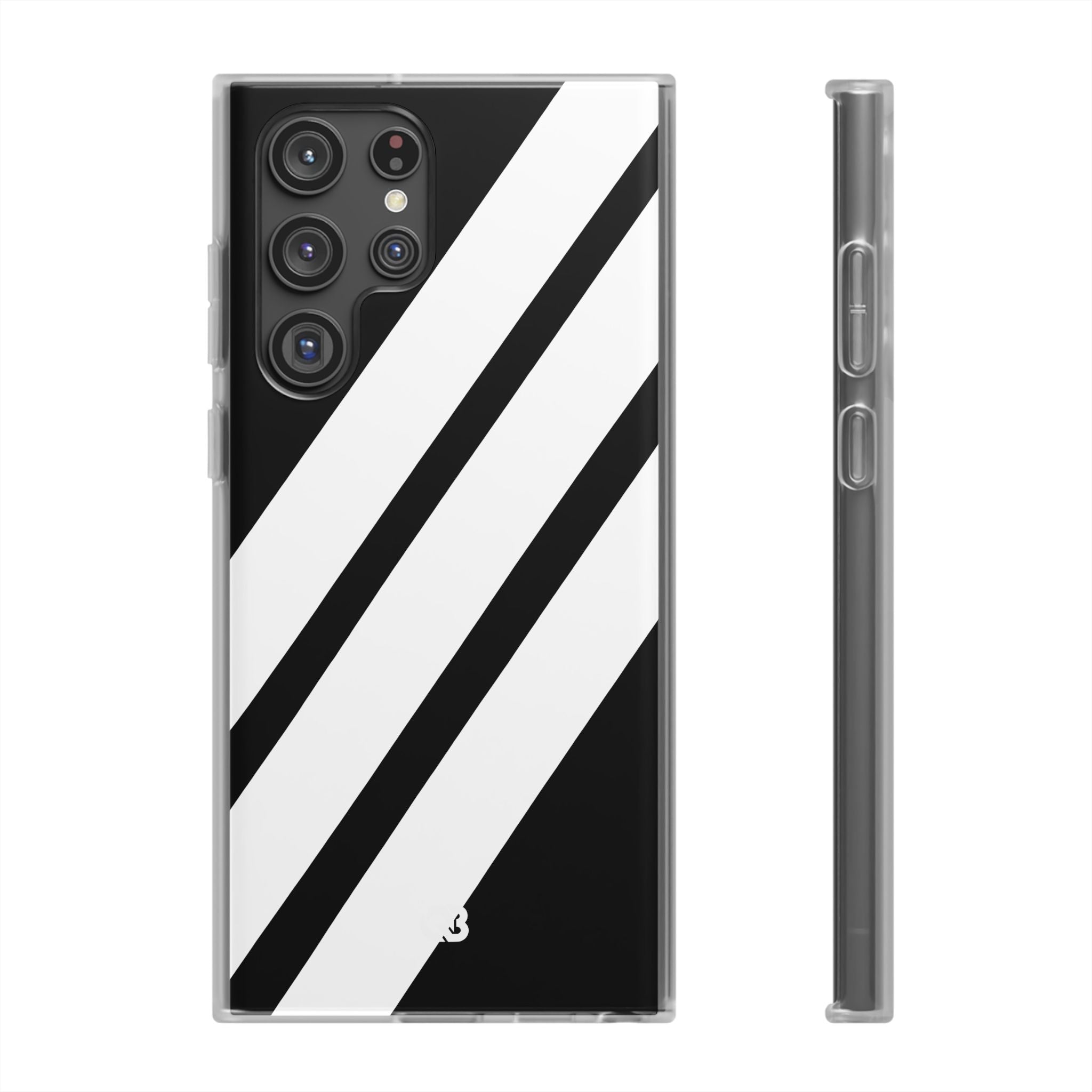 Obsidian White Bars · Soft Phone Case for Samsung