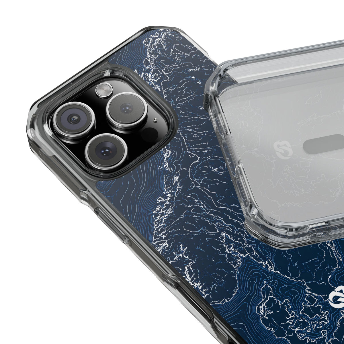 Nordic Contour Chart · Clear Impact Magnetic Phone Case for iPhone · Blue