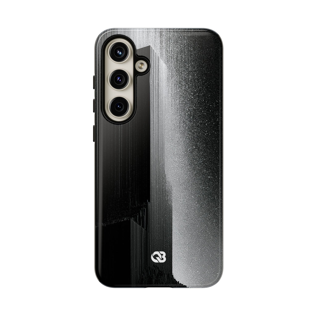 Black Tough Phone Case for Samsung - Brutalist Pixel Monolith
