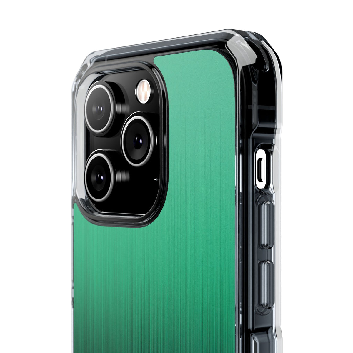 Emerald Cascade · Clear Impact Magnetic Phone Case for iPhone · Green