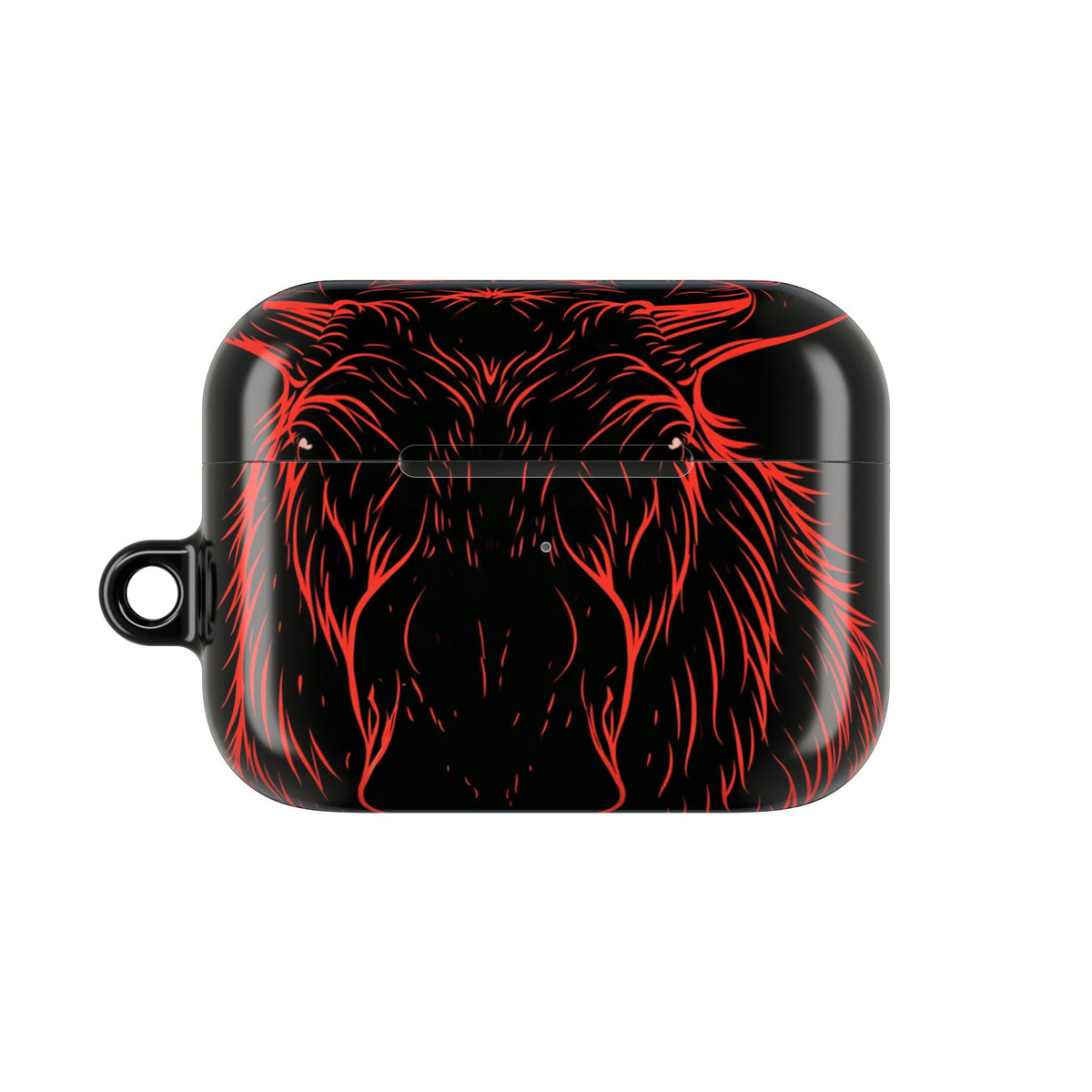 Crimson Horizon Moose · Hard Case for AirPods & AirPods Pro · Black