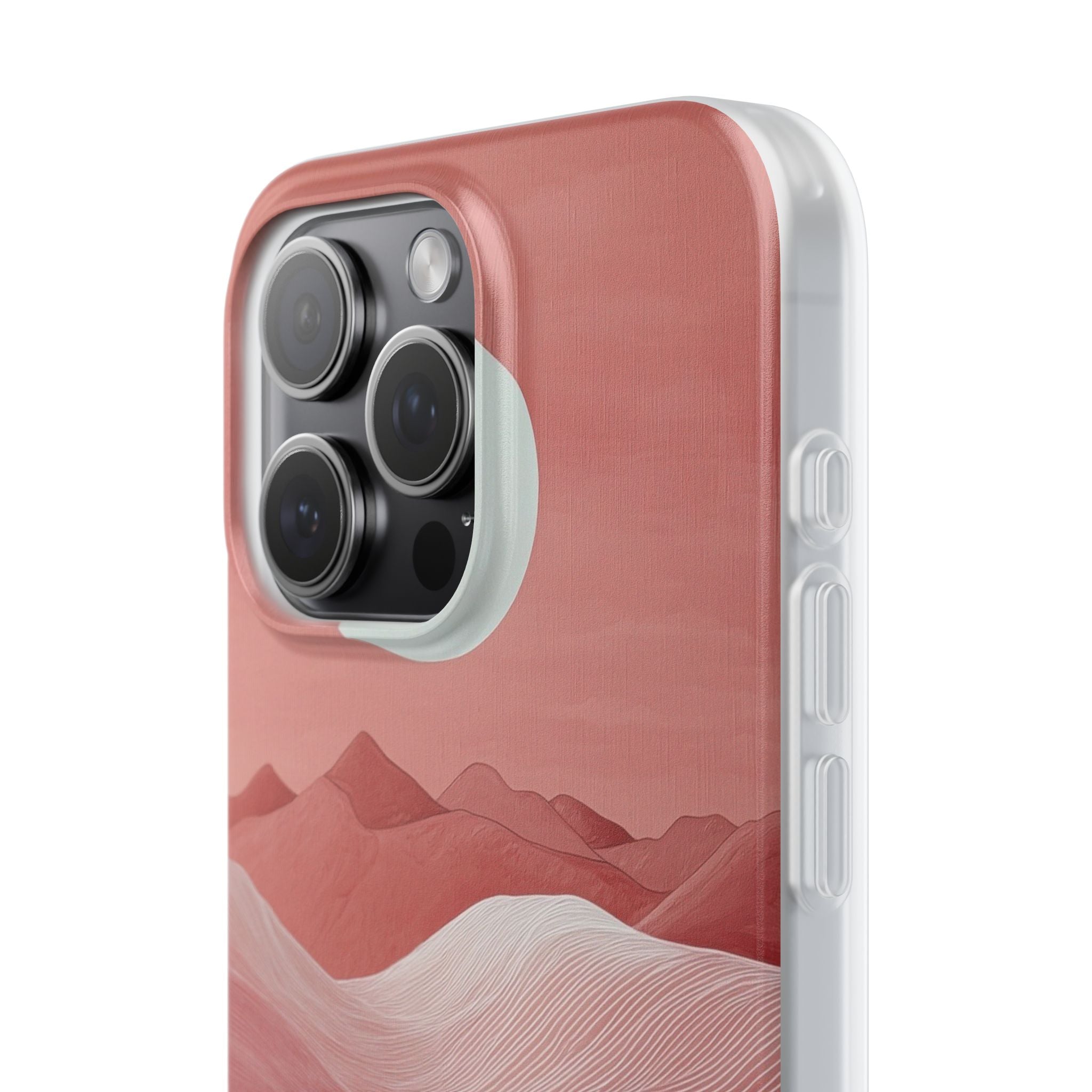 Crimson Dune Horizon · Soft Telefoncover for iPhone
