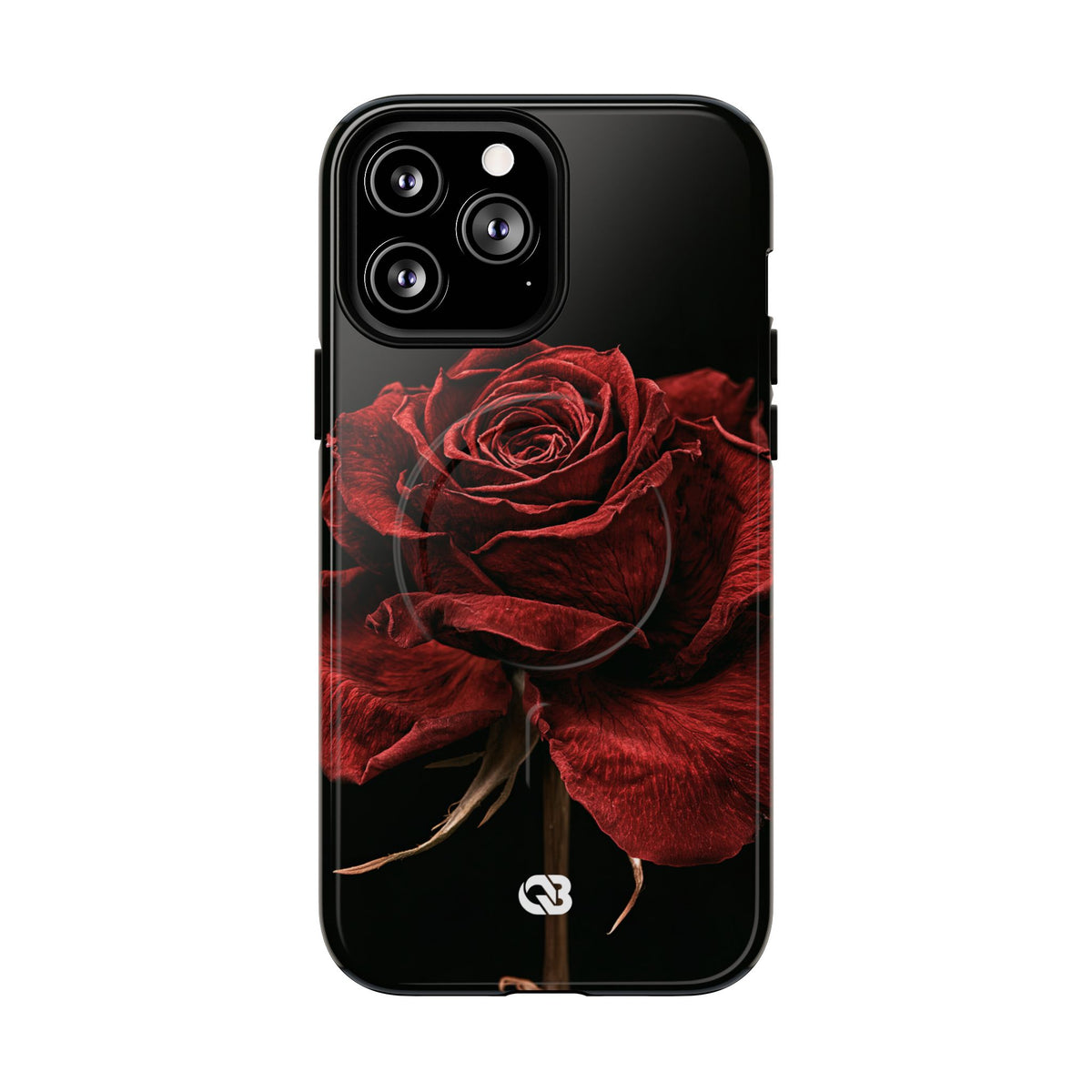 Crimson Noir Rose · Tough 2.0 Magnetic Phone Case for iPhone · Black