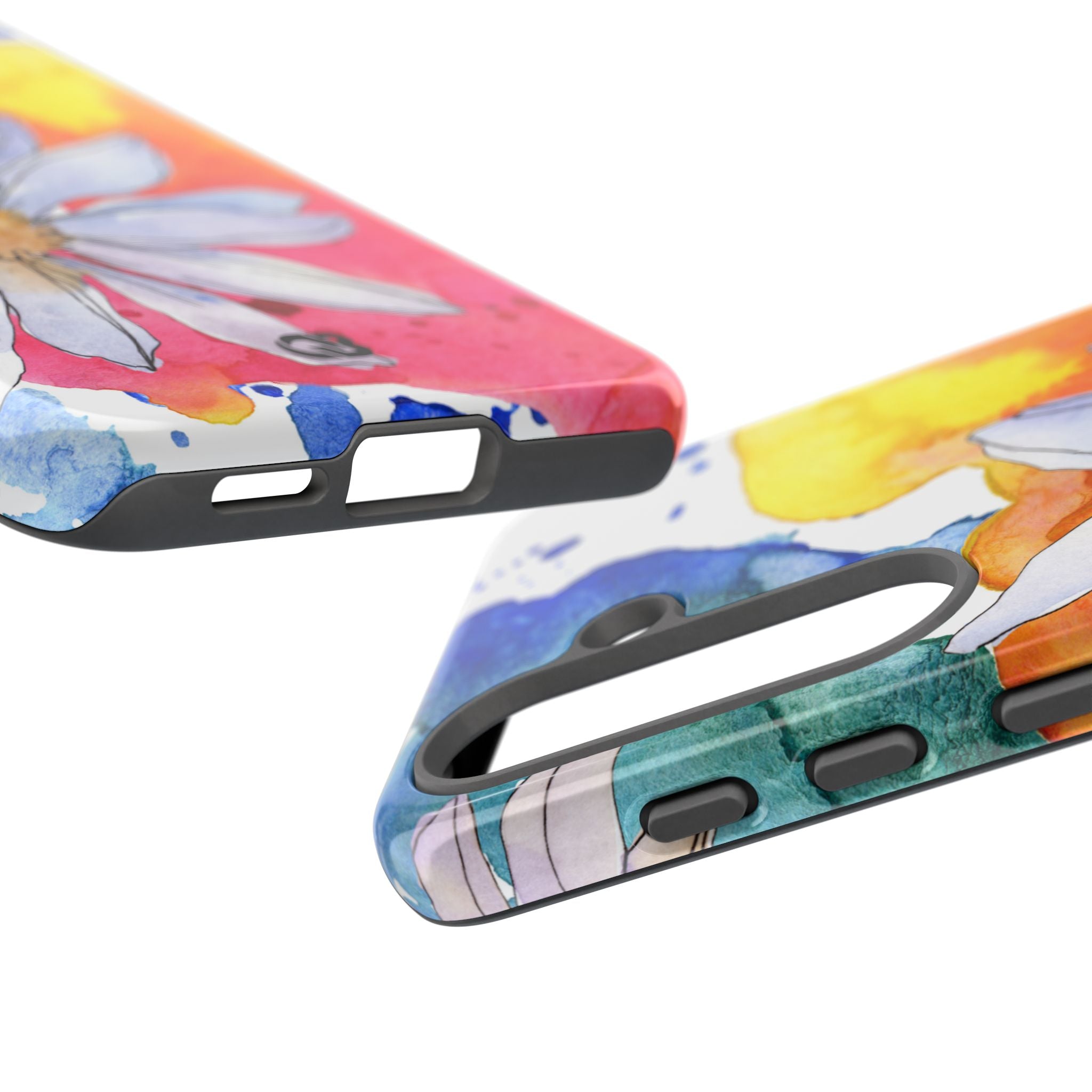 Vivid Bloom Splatter · Tough Handyhülle für Samsung